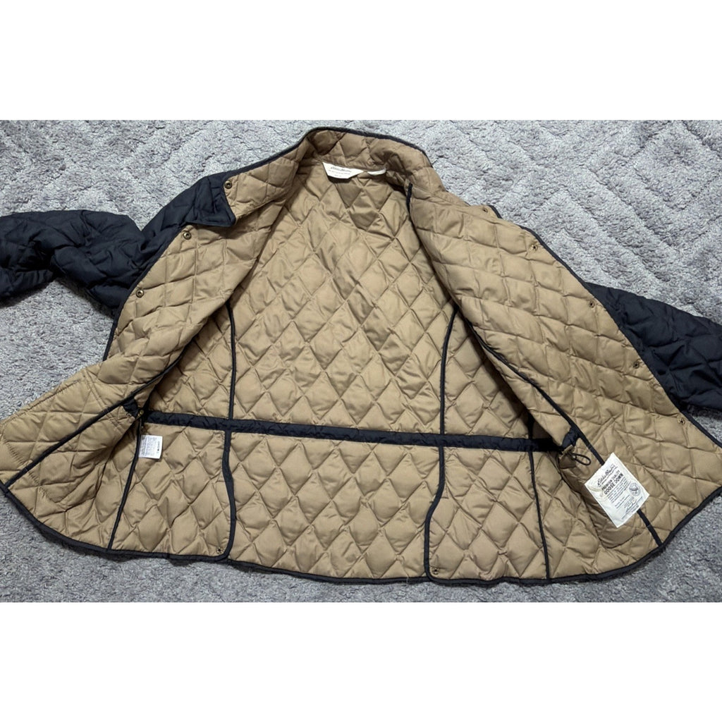 Eddie Bauer Navy Blue EB550 Goose Down Quilted Jacket Women’s XL