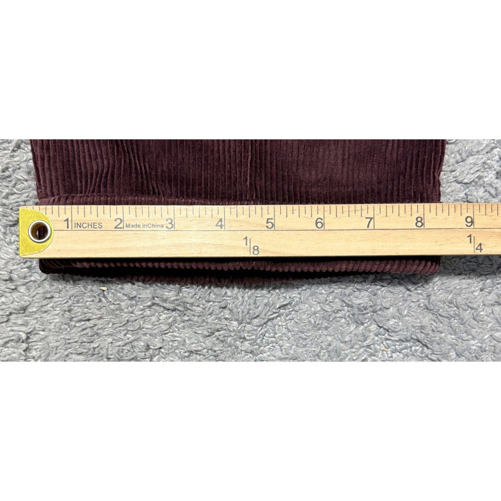 NEW Club Room Pants Mens 34 X29 Burgundy 8 Wale Soft Corduroy Chino Straight