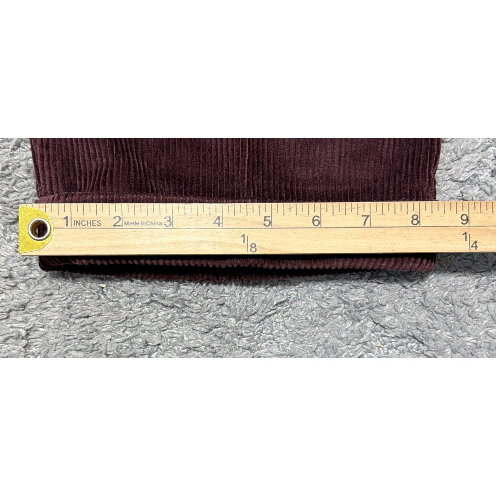 NEW Club Room Pants Mens 34 X29 Burgundy 8 Wale Soft Corduroy Chino Straight