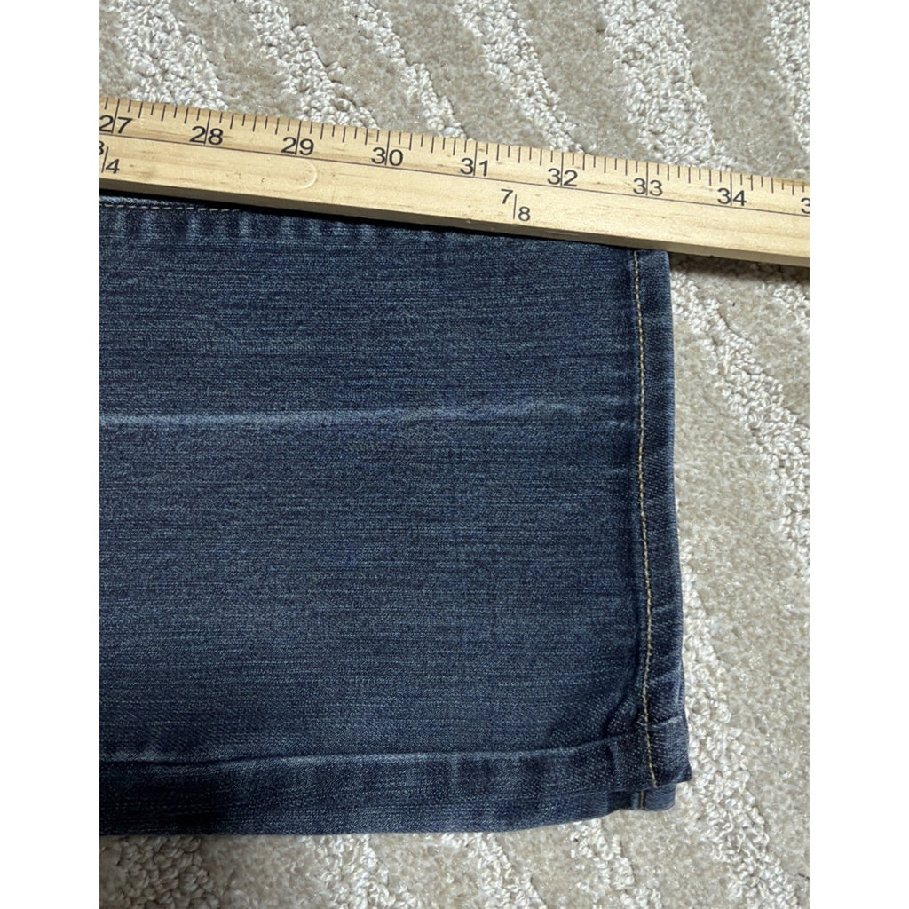 Paige Skyline Straight Y2K Jeans Blue Denim Pants Women’s Size 30x33 Stretch