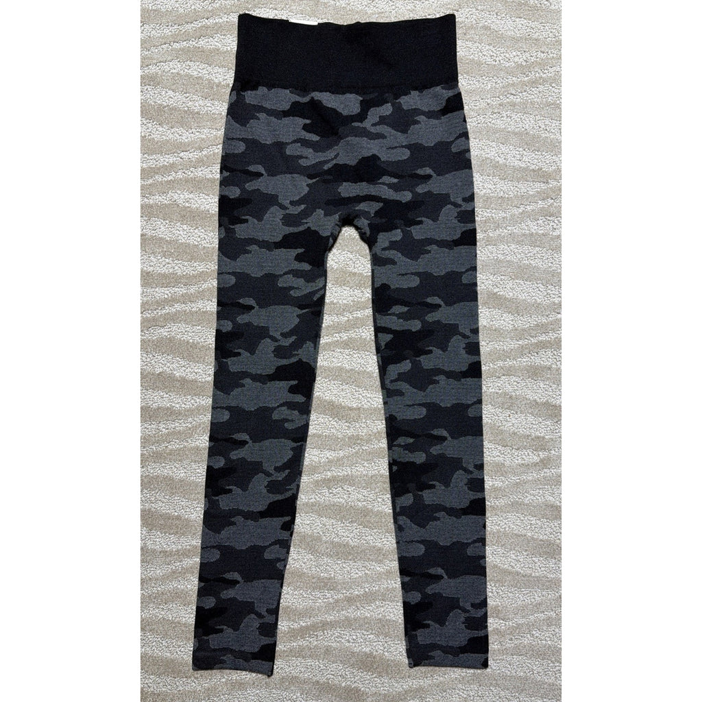 Zac & Rachel Women's L/XL Soft Pull On Comfort Waist HR Fleece Leggings Camo NWT