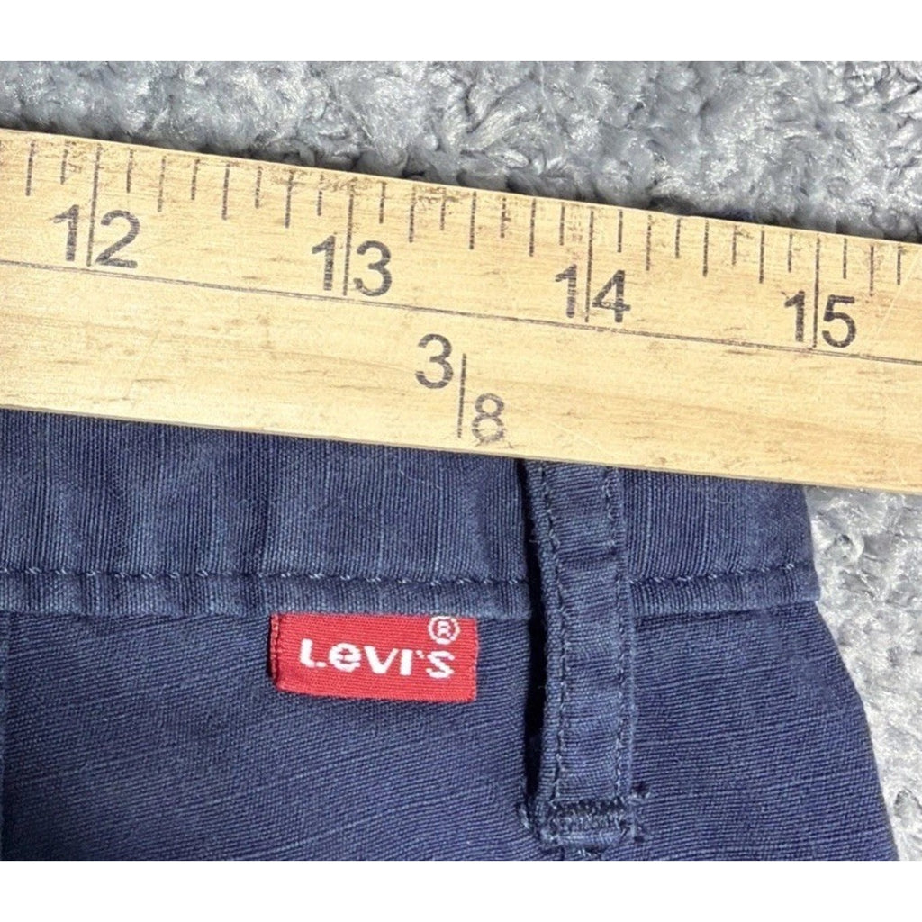 Levis Red Tab Snap Pocket Cargo Shorts Navy Blue Size 29