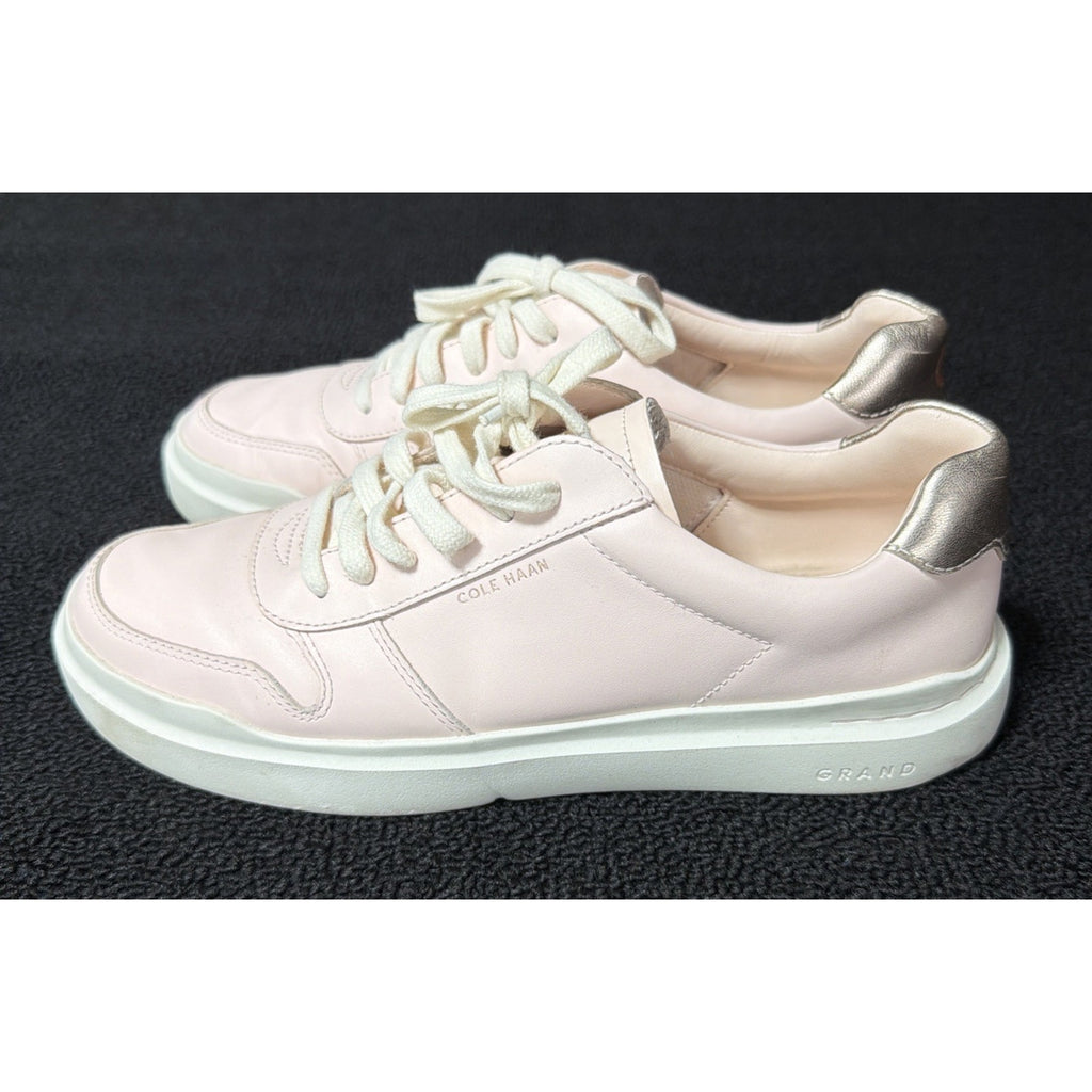 Cole Haan GrandPro Rally Court Pink Leather Laced Up Sneakers Shoes Womens Sz 9