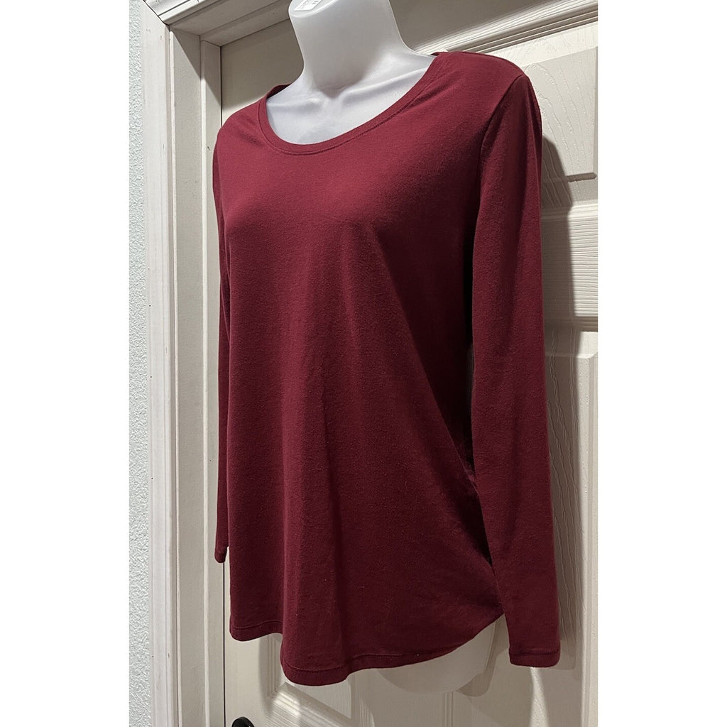 No Boundaries Junior’s Long Sleeve Red Shirt Top Cotton Blend- XL