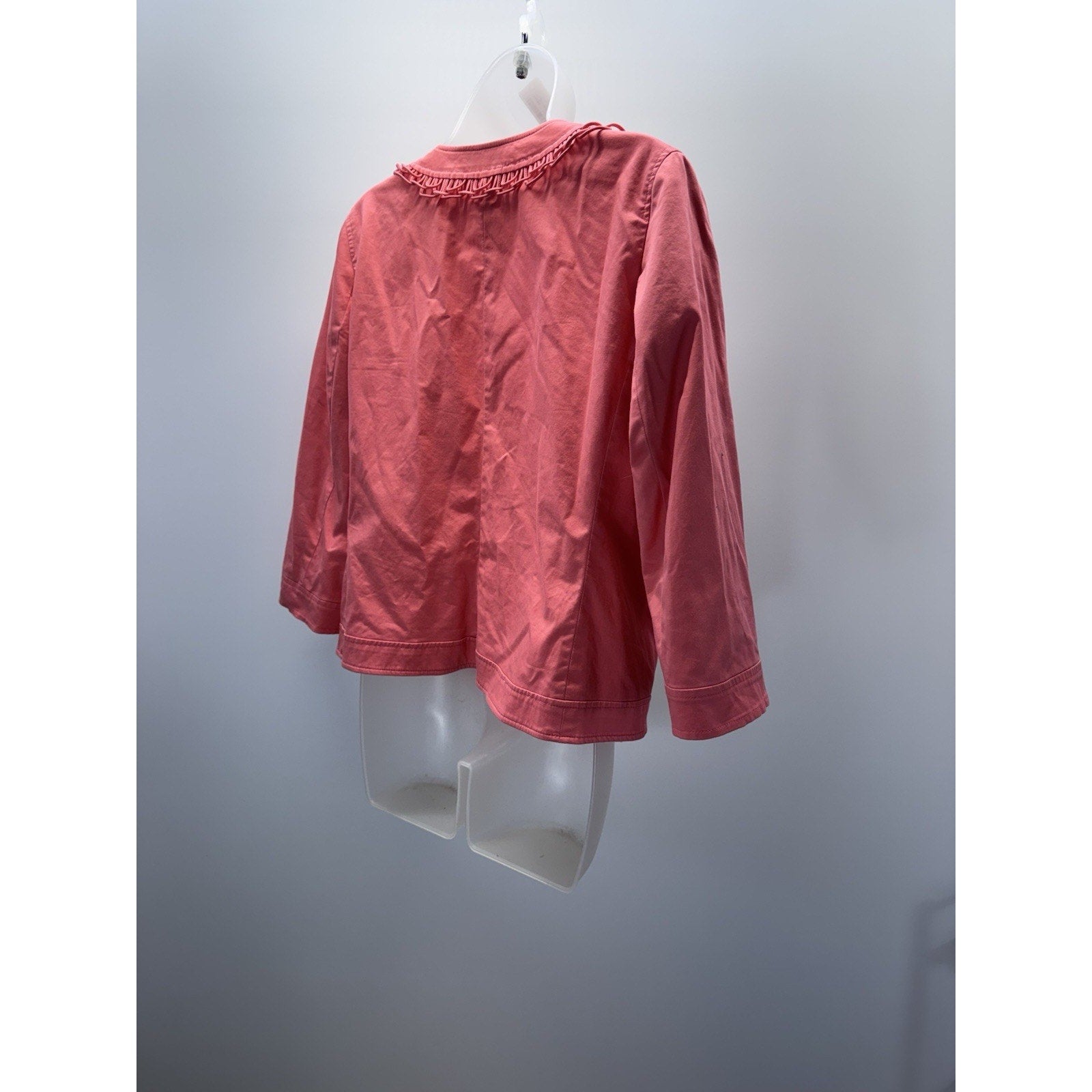 Talbots Jacket Women Pink LP 1 Button Casual With Lining Pockets