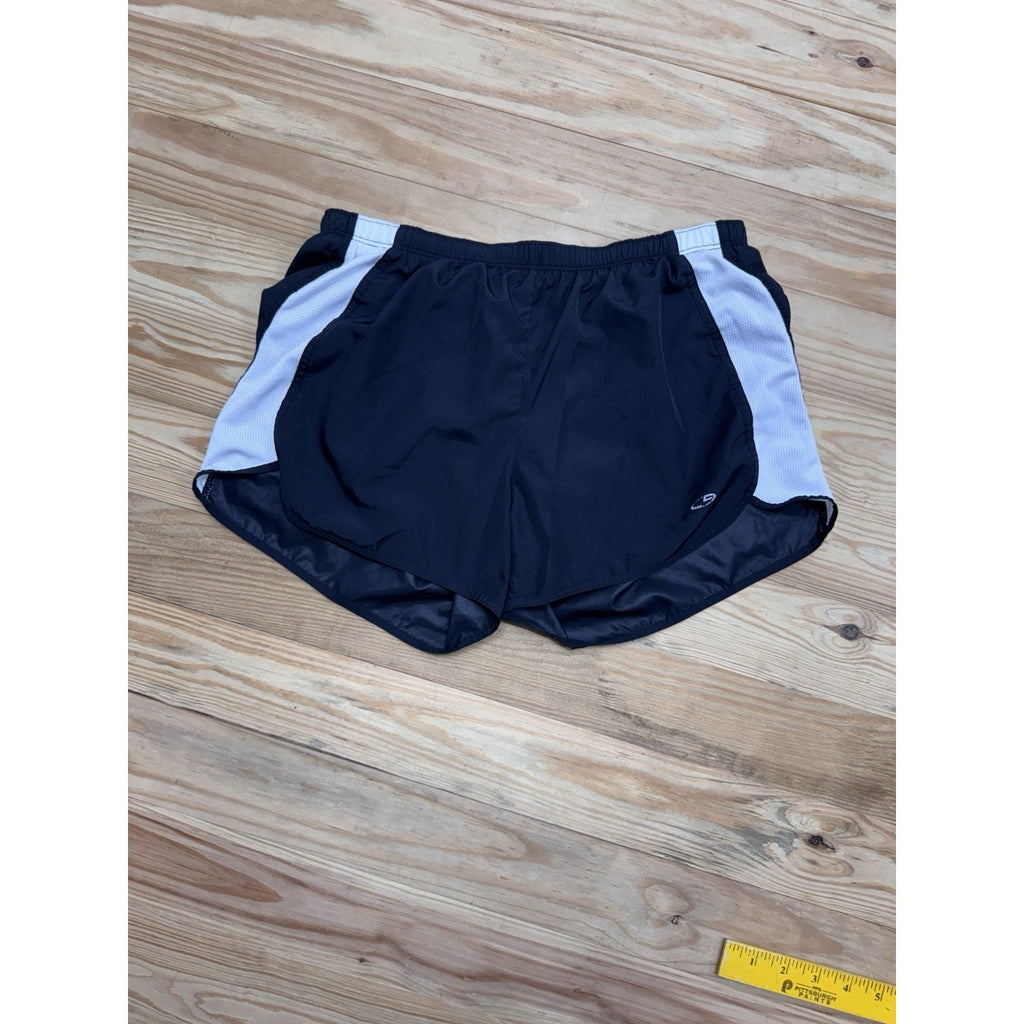 Champion Women’s Running Shorts in Black with White Stripe Sz S