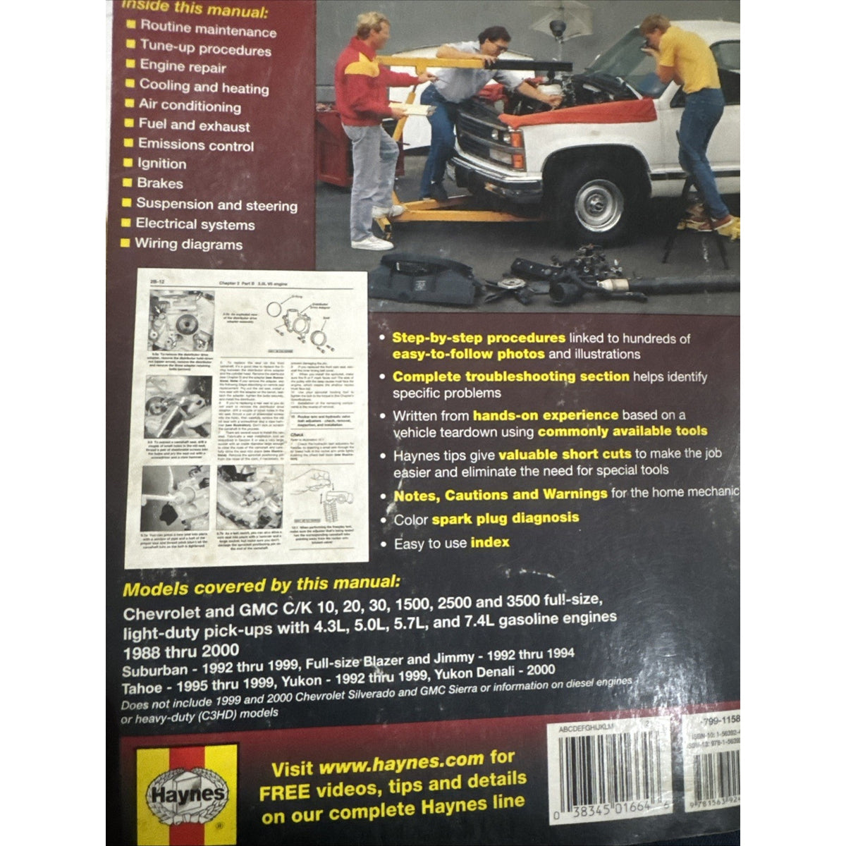 Haynes Repair Manual Chevrolet & GMC Pick-ups 1988-1998 # 24065