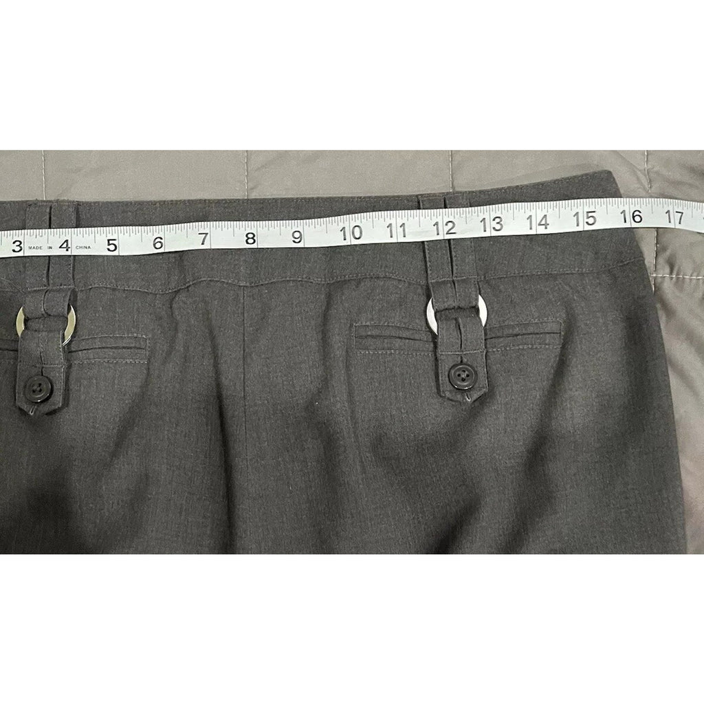 Sharagano EUC Women’s Grey Dress Pants Size 8 32x28.5” Flat Front