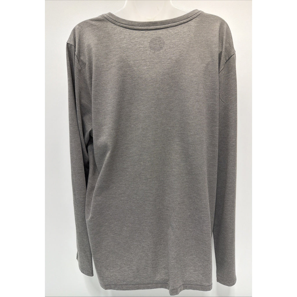 Life Is Good Cool Tee Shirt Christmas Dog Labrador Classic Fit Gray Womens XL