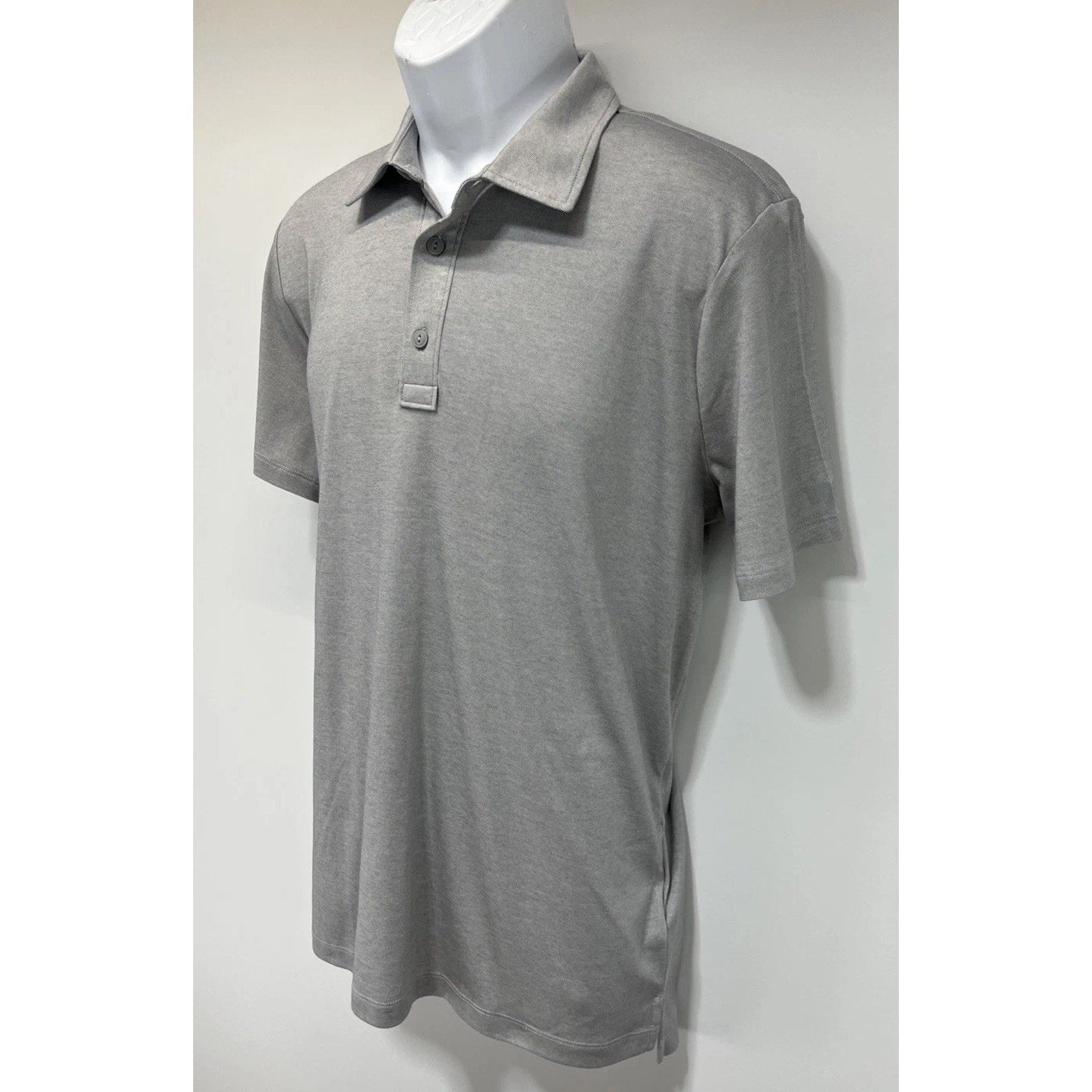 American Eagle Jersey Polo Shirt Mens M Gray Short Sleeve Soft Preppy Casual