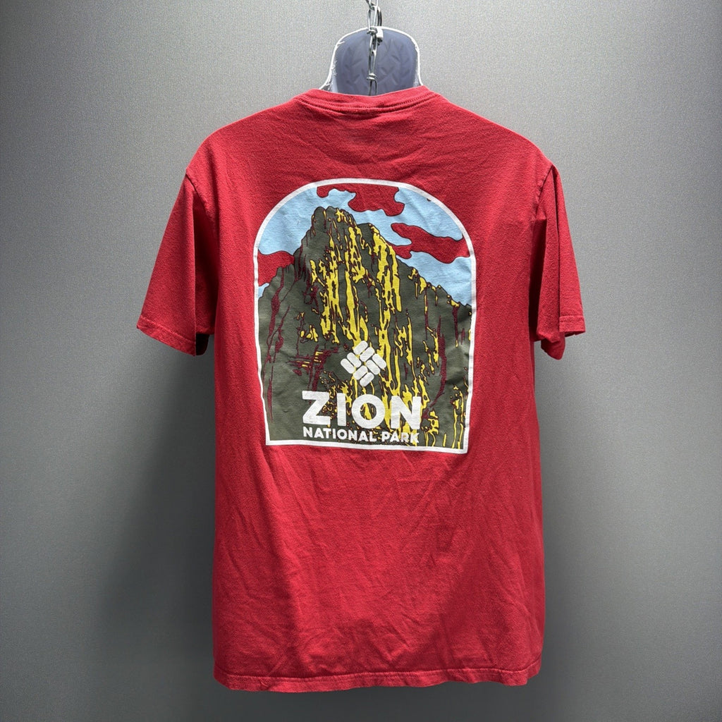 Columbia Men's T-Shirt Sz L Graphic Short Sleeve Zion National Park Performance