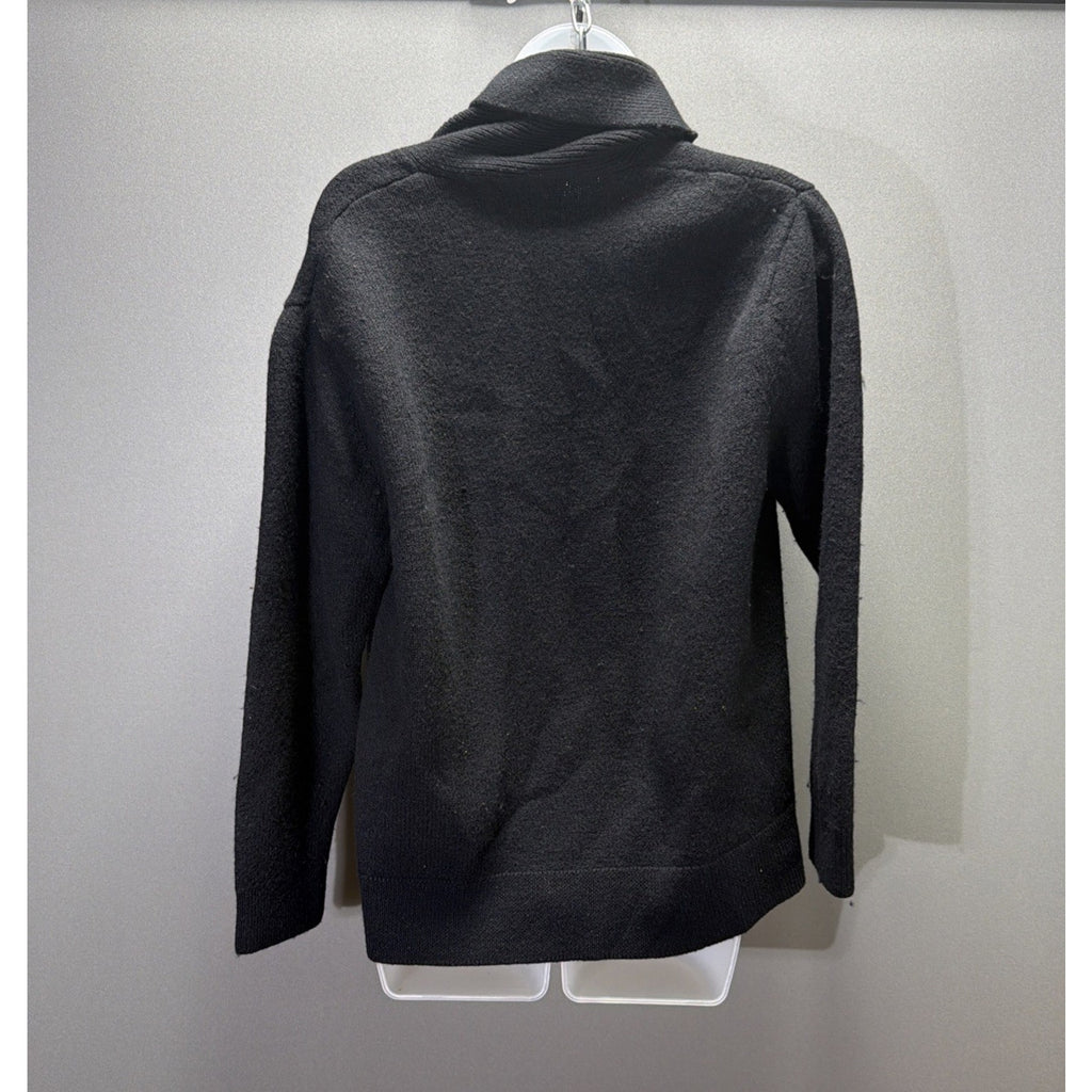 Austin Reed London 100% Merino wool Cardigan Sweater Womens Large Black