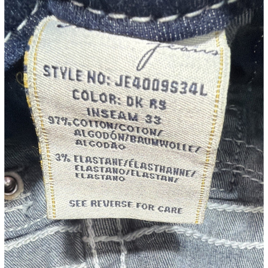 Miss Me Jeans Womens Size 27x33 Low Rise Skinny Dark Wash Denim Flap Pockets