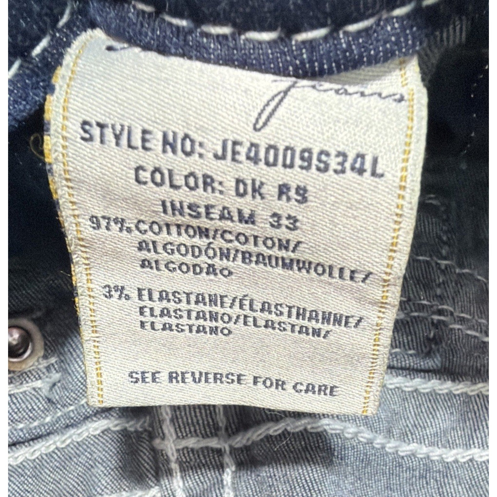 Miss Me Jeans Womens Size 27x33 Low Rise Skinny Dark Wash Denim Flap Pockets