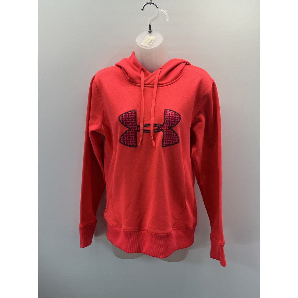 Under Armour Hoodie Women Storm Cold Gear Semi Fitted Pink Sweatshirt Top Size S