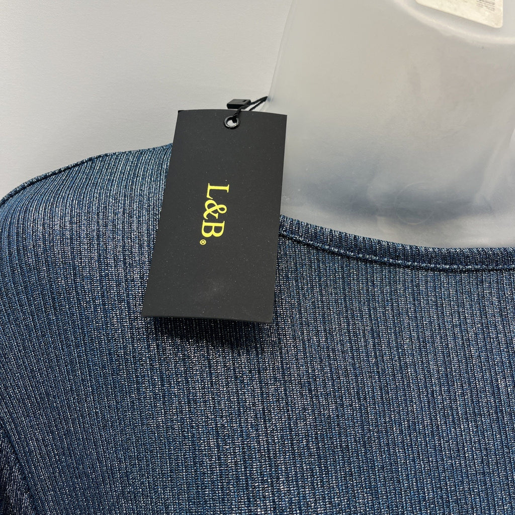 LUCKY AND BLESSED Shimmer Tunic Sz L Boho Flowy NWT