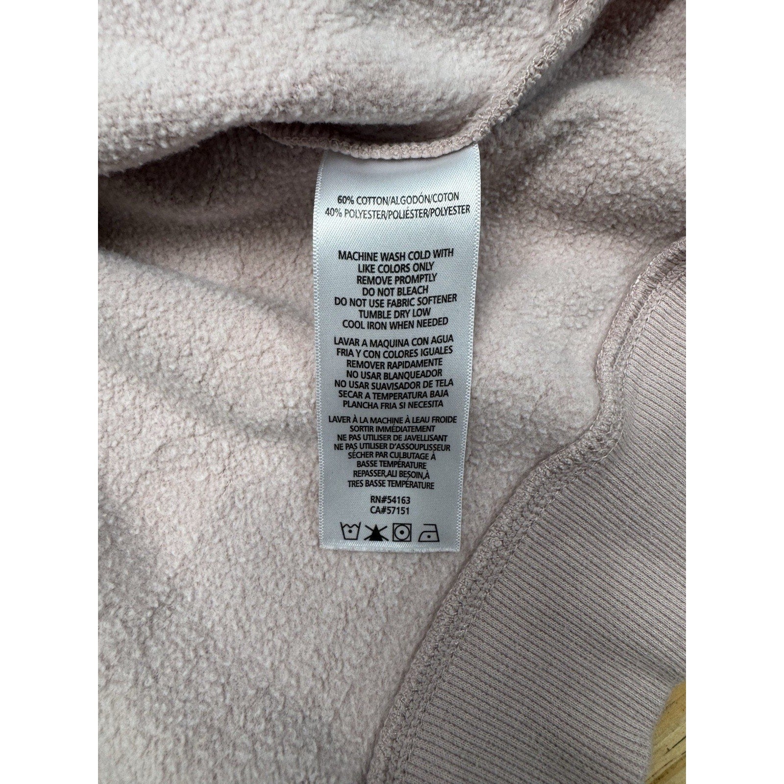Calvin Klein Women’s 1X Light Pink Performance Sweatshirt Cowl Neck Pullover