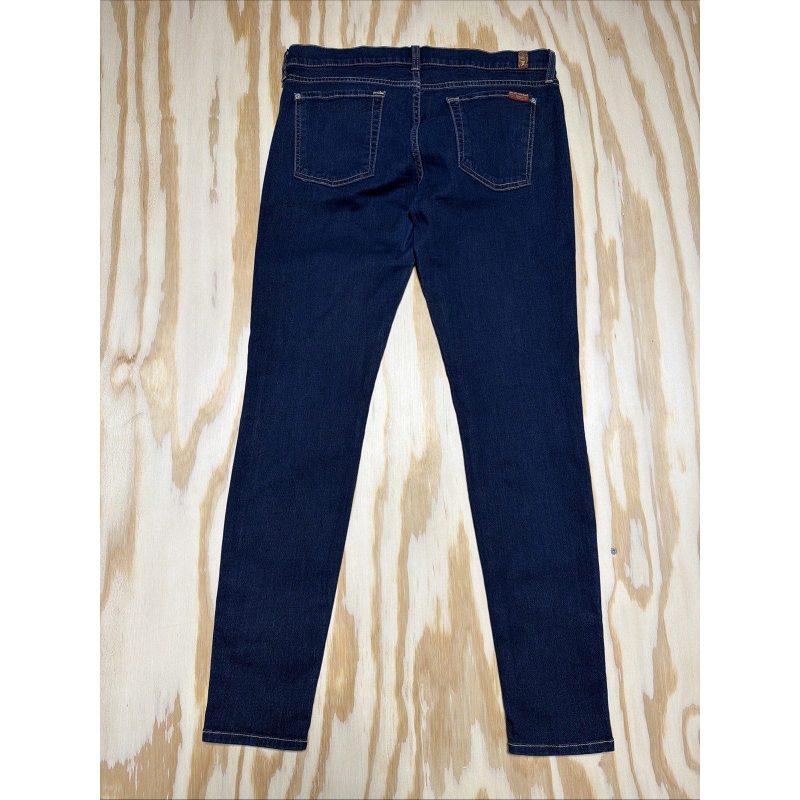 7 FOR ALL MANKIND THE SKINNY Women Size 24 Denim Blue Jeans
