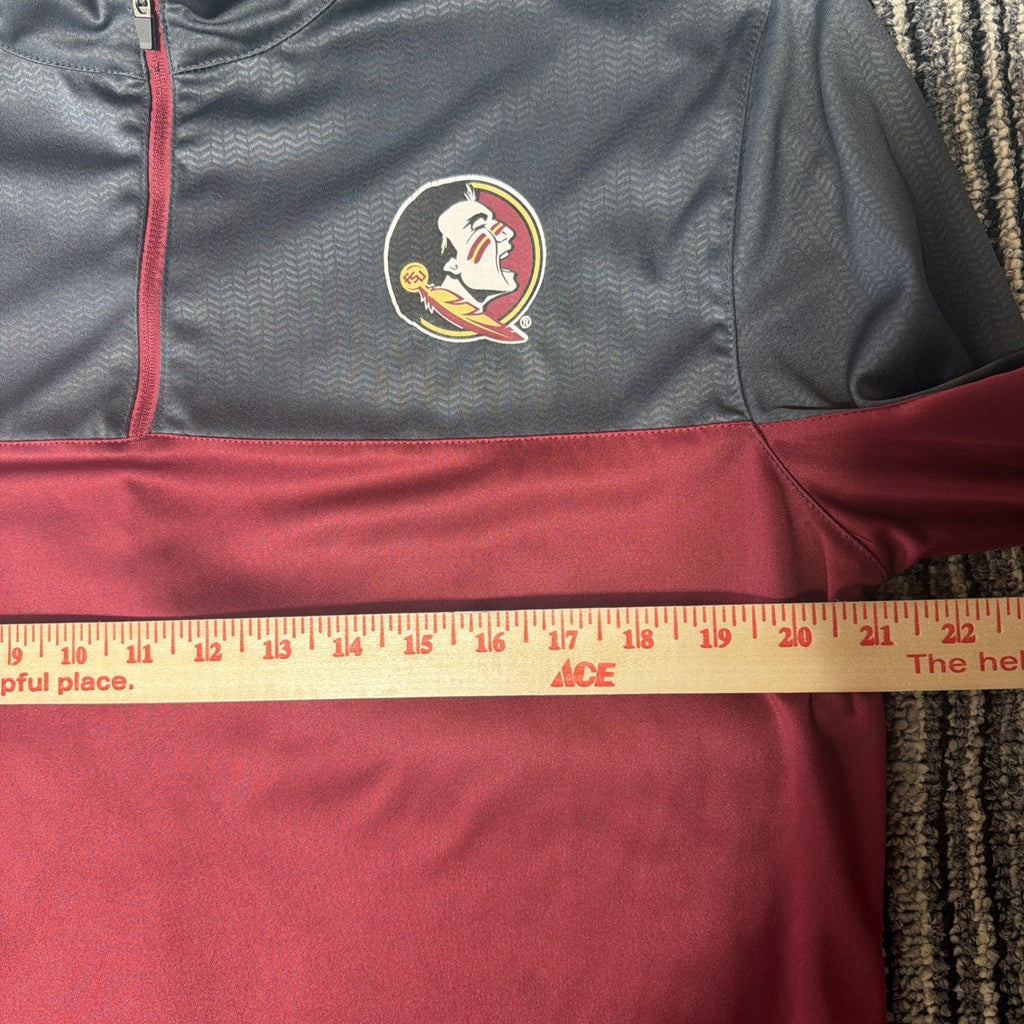 FSU Colosseum Mens L Military Quarter 1/4 Zip Pullover Florida State Seminoles