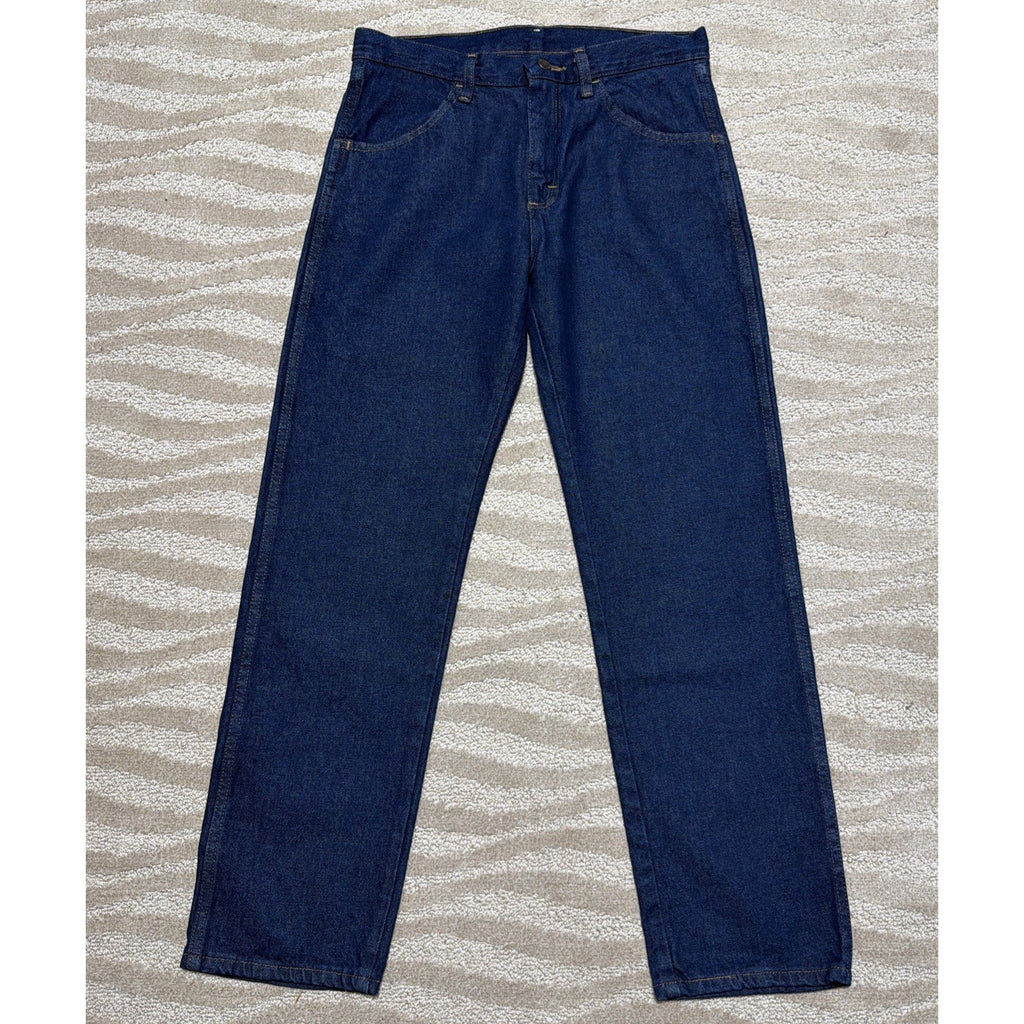 Wrangler Rustler Jeans 30x30 Regular Straight Leg Dark Blue Workwear Denim NWT