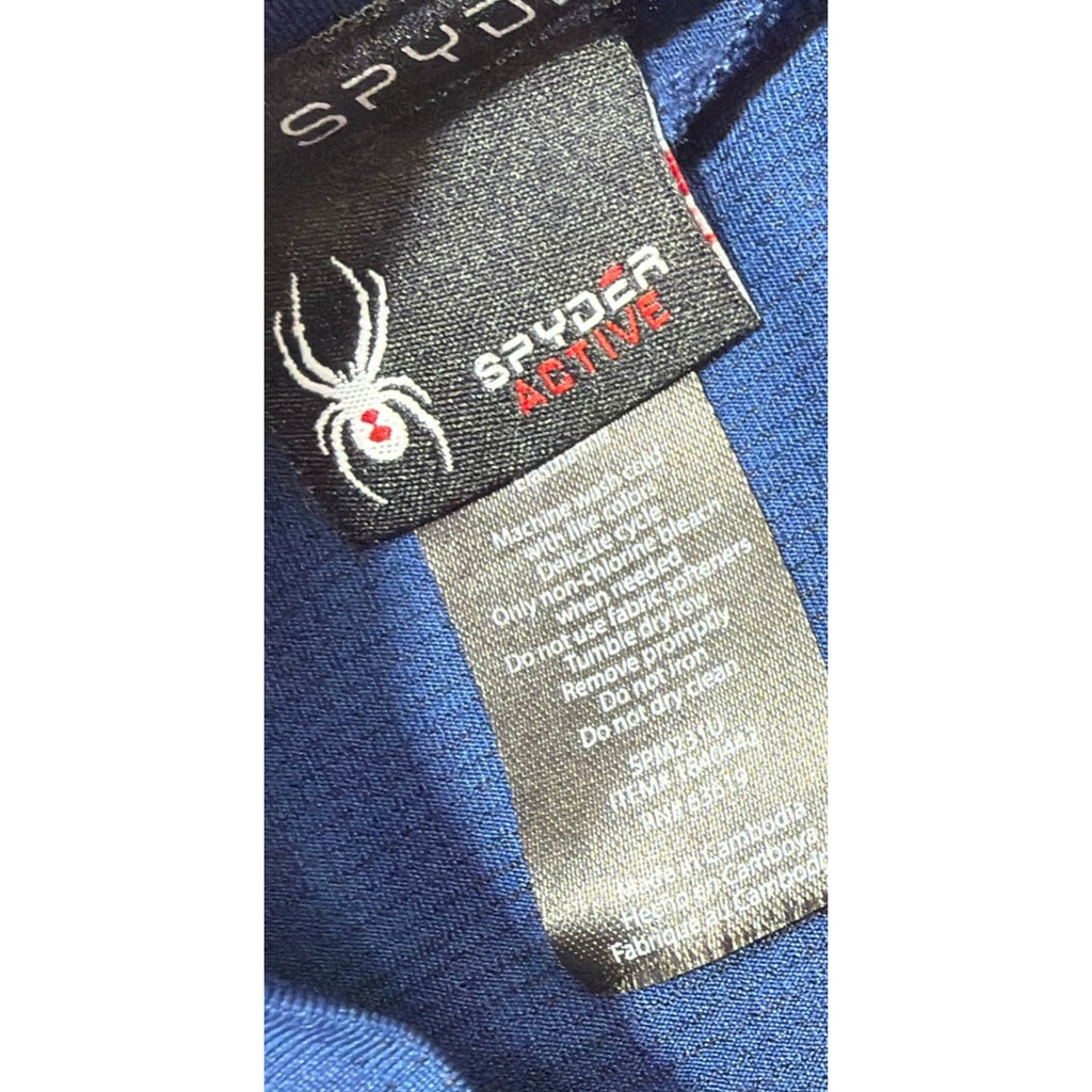 Spyder Active T-Shirt Men's Small Navy Stretch Short Sleeve Pro Web Tee