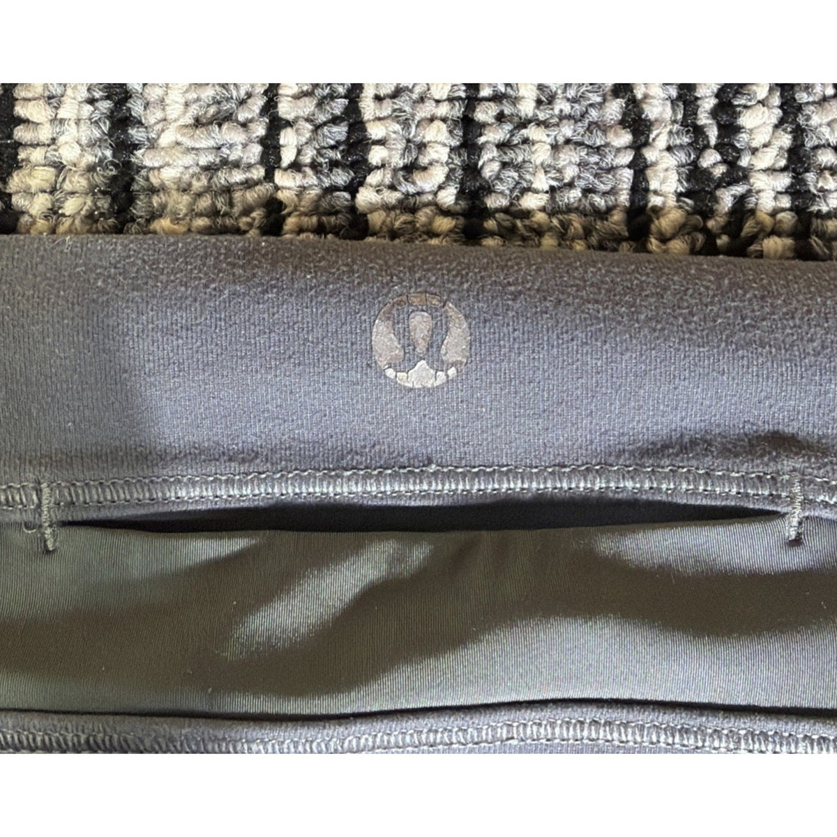 Lululemon Leggings Womens 4 Long Gray Mid Rise Mesh Panel Pockets Yoga Gym