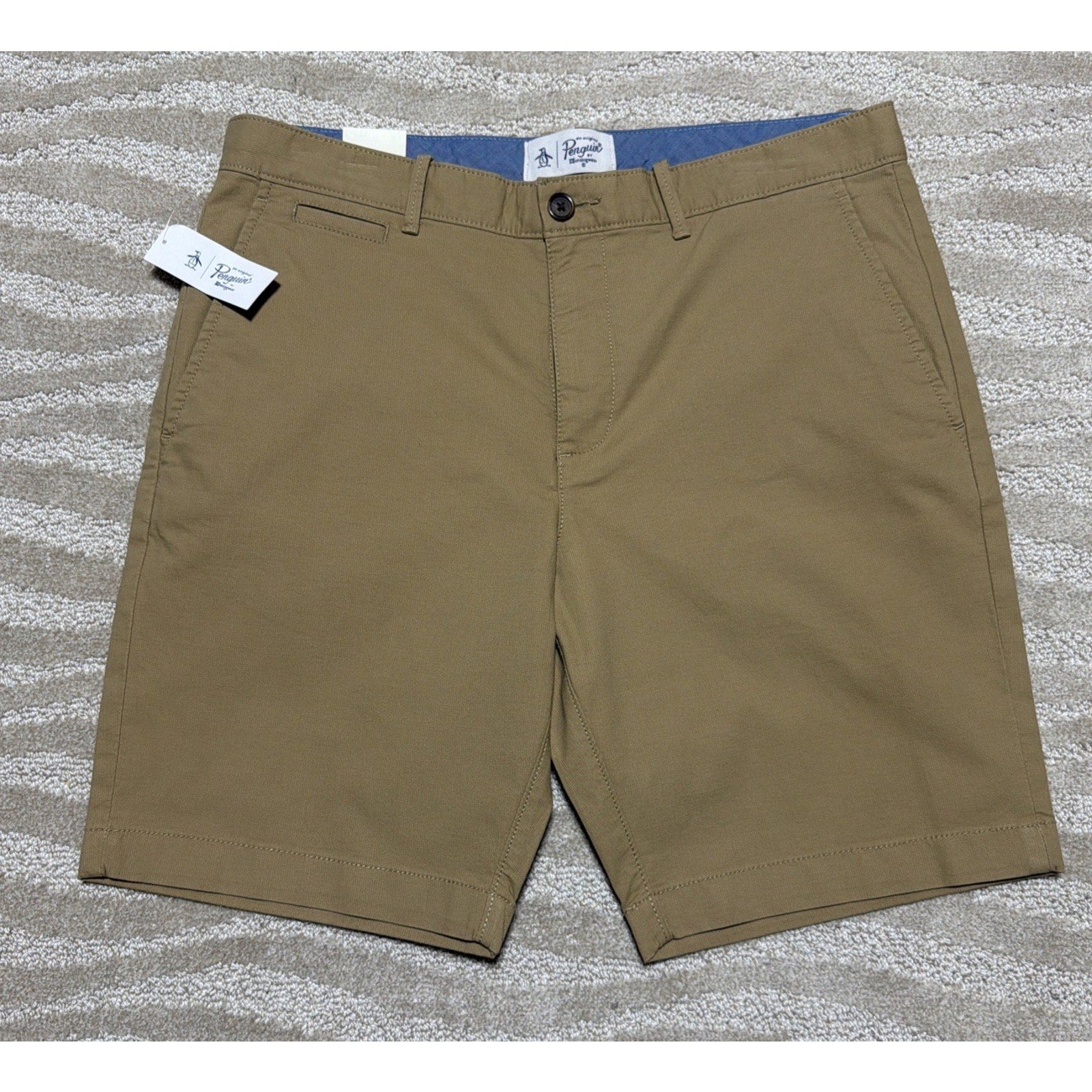 Men's Penguin SLIM Fit Sustainable Chinos Stretch Shorts Size 33 NWT