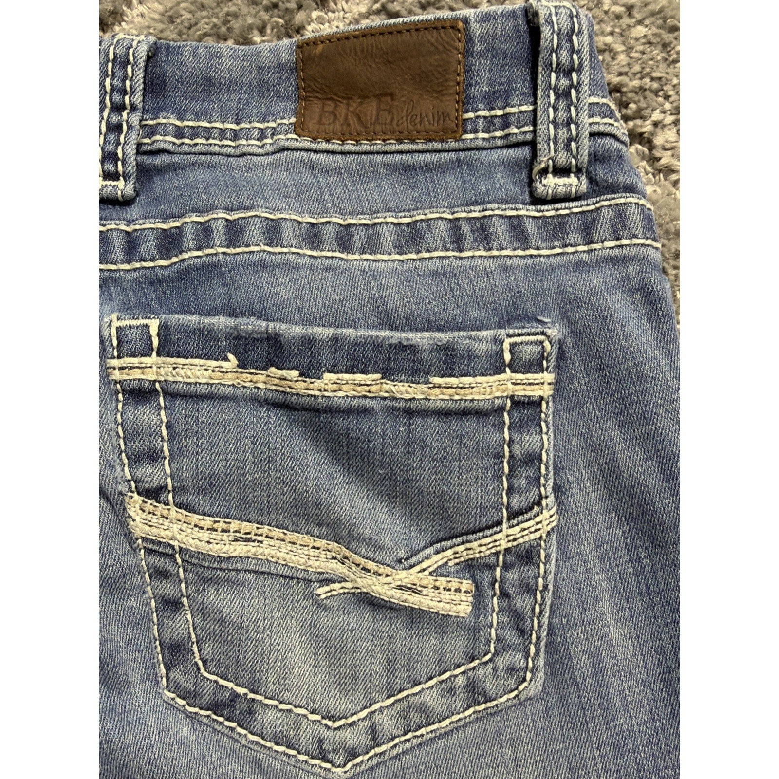 BKE Harper Cropped Jeans Womens Size 27 Casual Western Straight Leg Blue Denim