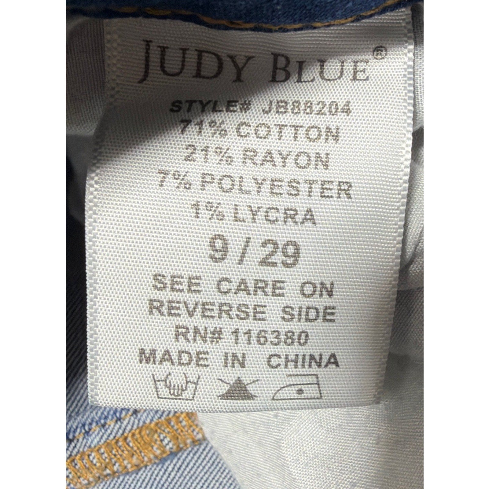 Judy Blue Jeans Womens 9/29 Blue Denim Super Flare Stretch Distressed Raw Hem