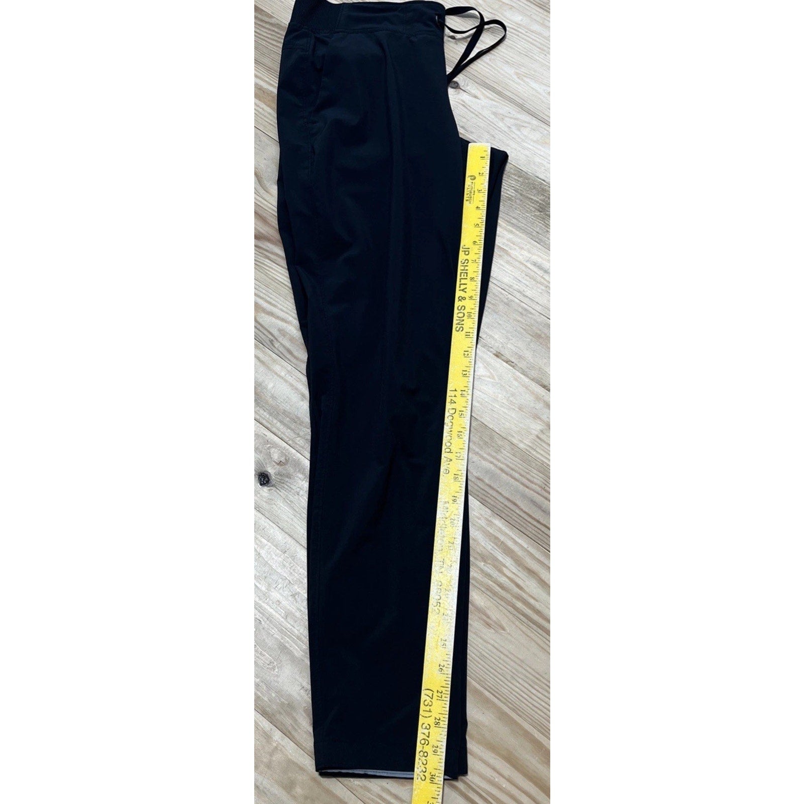 Athleta Midtown Ankle Pull-on Athletic Pants Black Lightweight Sz 10 T