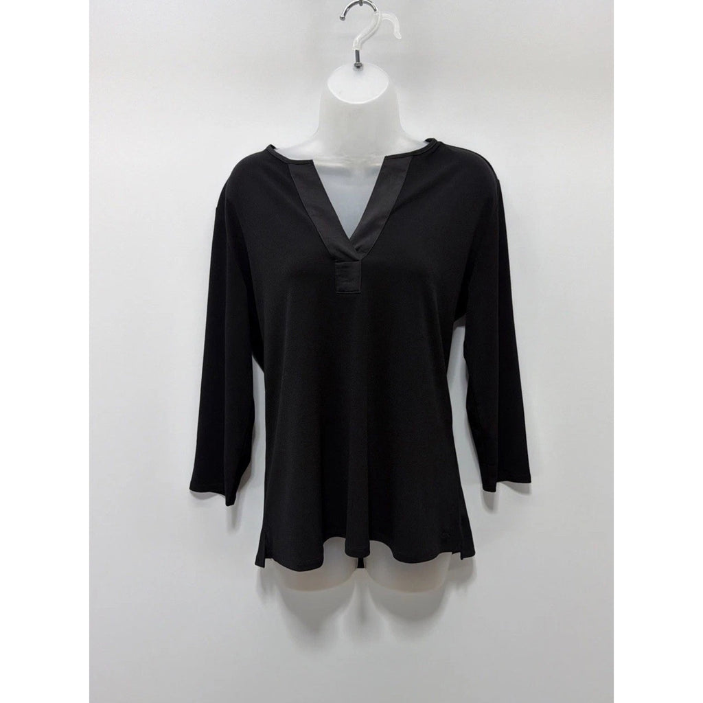 Banana Republic Women’s Black 3/4 Sleeve V-Neck Soft Comfort Stretch Blouse M