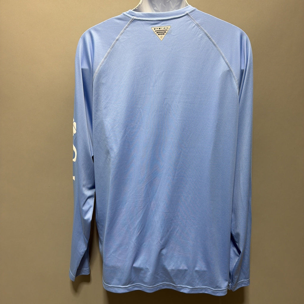 Columbia Men's Terminal Tackle Performance Long Sleeve Blue Shirt ~ Large