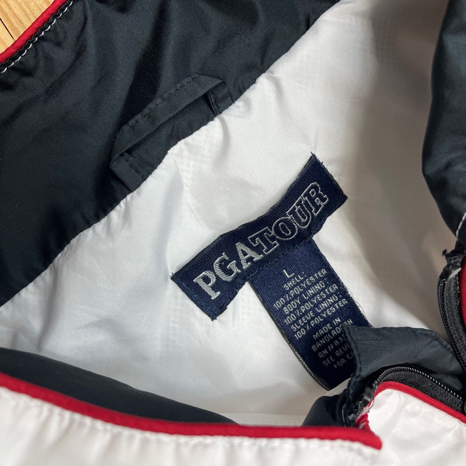 PGA Tour Signature Collection Mens Golf Jacket Size Large White Full Zip L