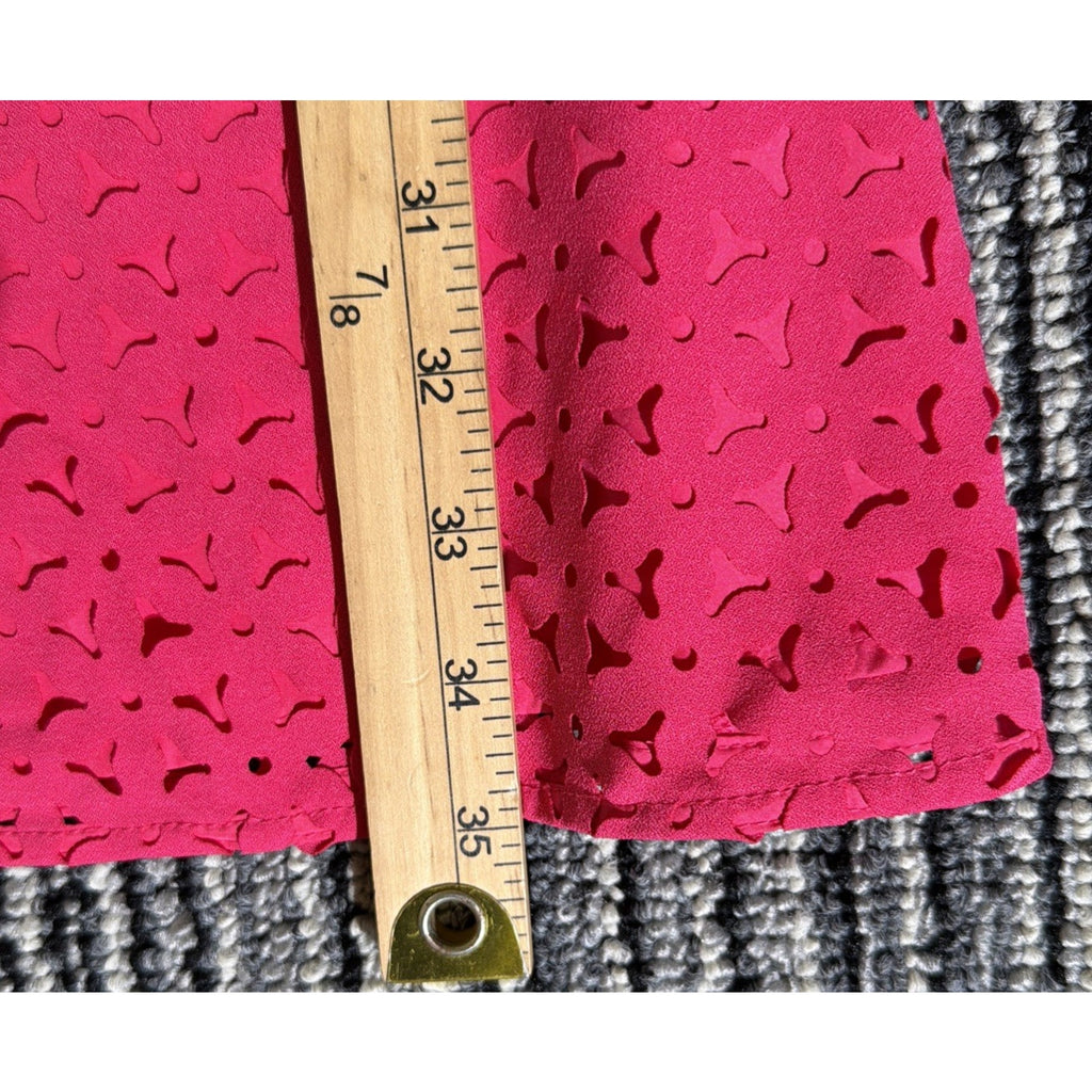 J.Crew Women’s Size 2 Pink Laser Cut Eyelet Fit & Flare Lined Cocktail Dress