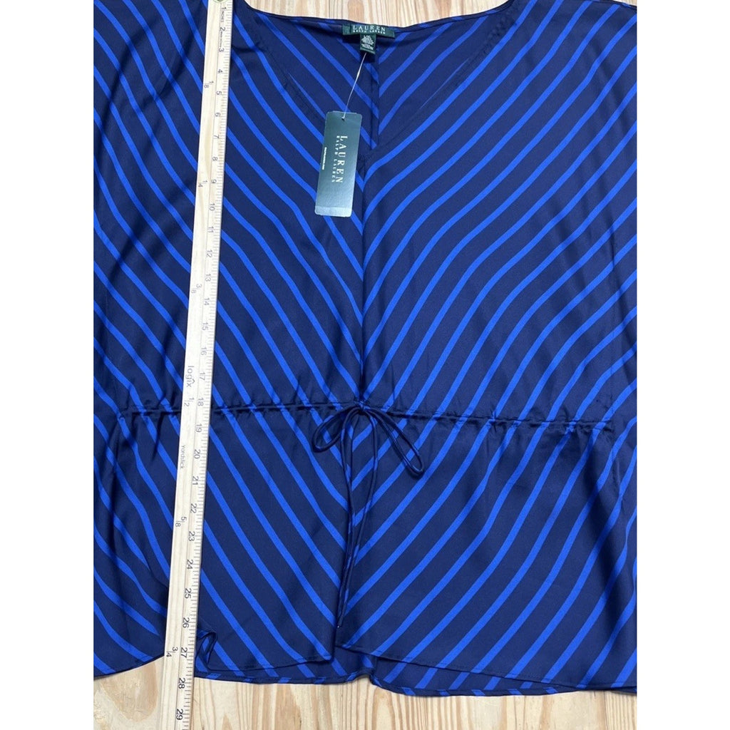 NWT Lauren Ralph Lauren Caftan Kimono Sleeve Drawstring Tie Pullover L/XL