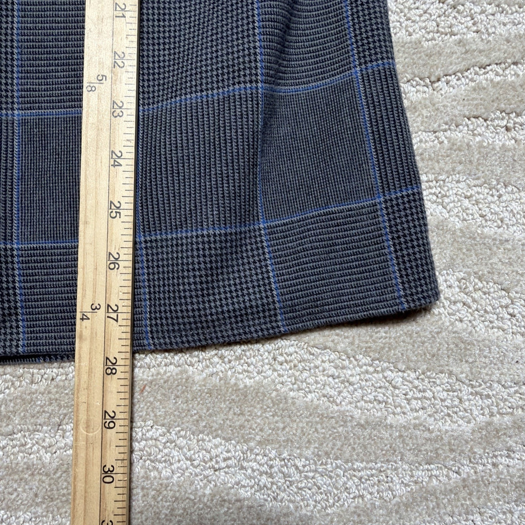 Eddie Bauer Flannel Shirt Mens M Tall Gray Blue Outdoors Favorite Classic Fit