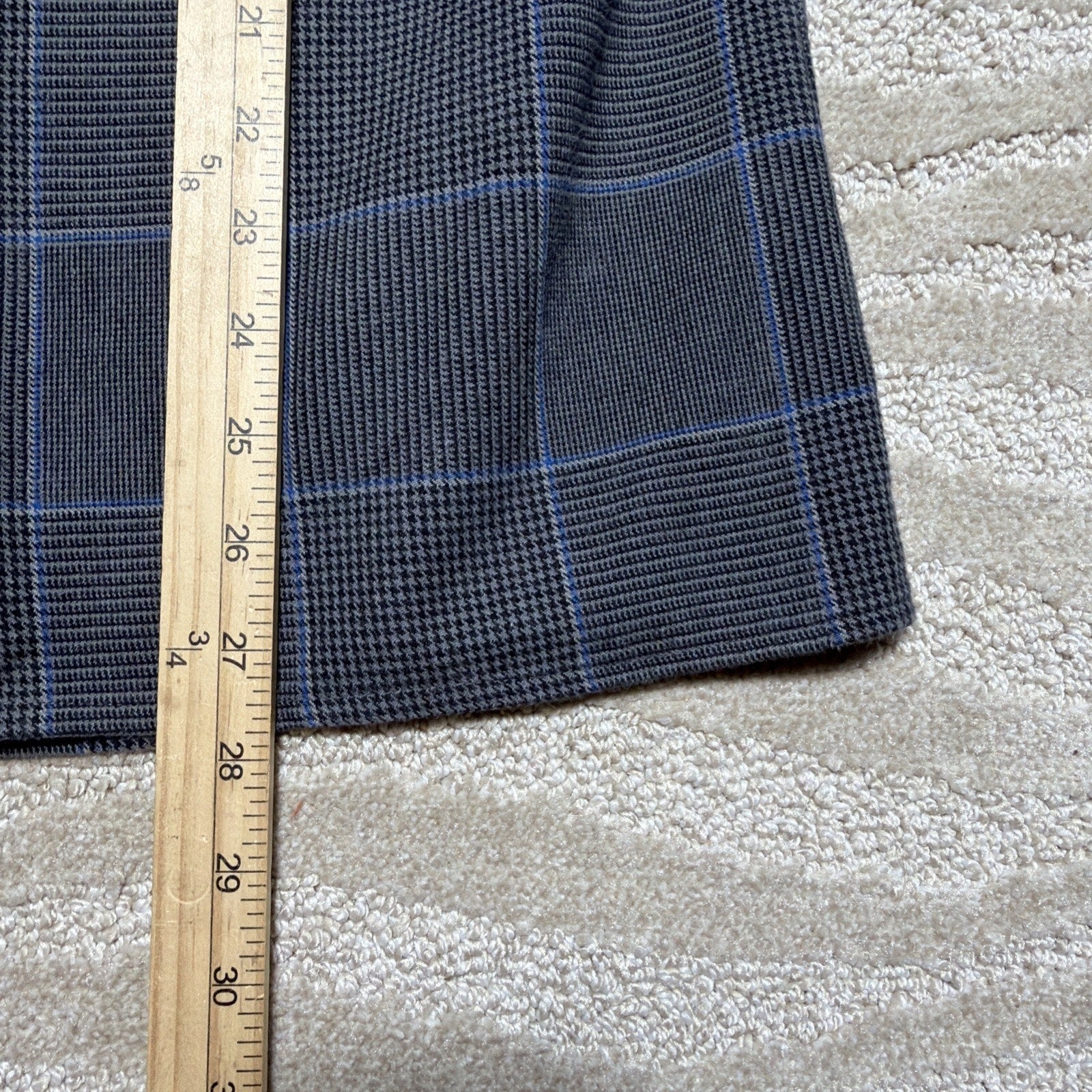 Eddie Bauer Flannel Shirt Mens M Tall Gray Blue Outdoors Favorite Classic Fit