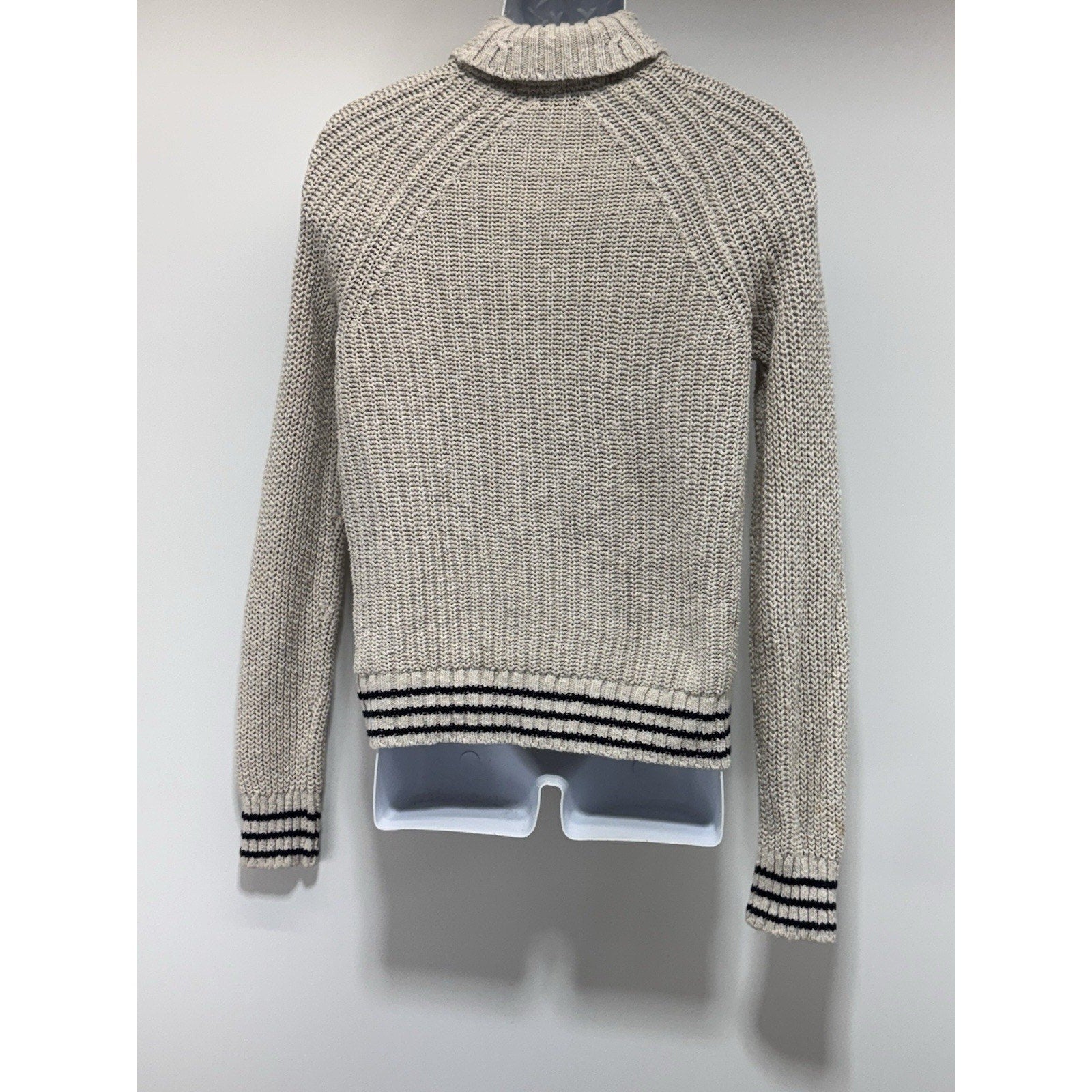 BANANA REPUBLIC Shawl Collar CARDIGAN Ivory Cable Knit Cotton Linen Men’s Size S