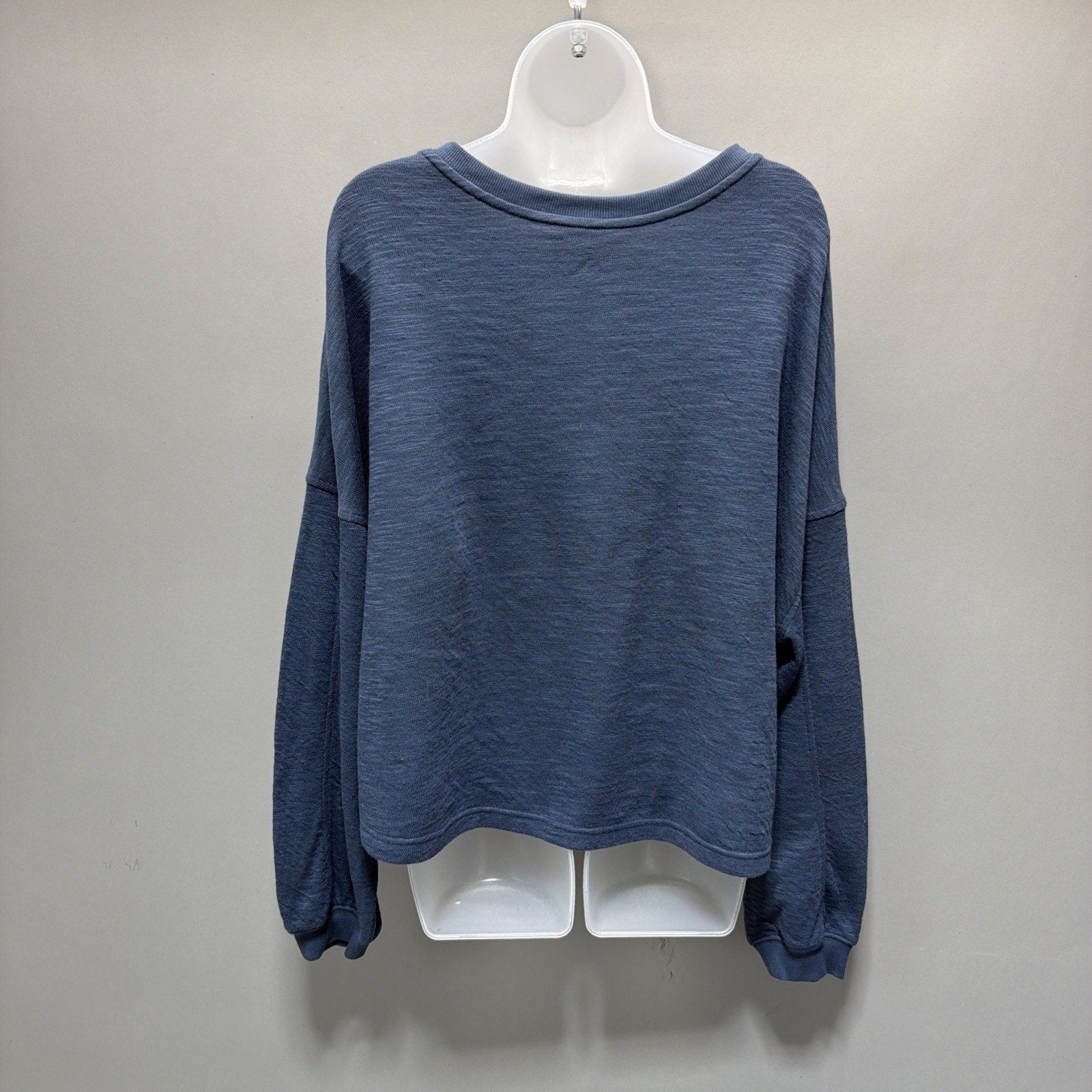 NWT- SO Brand Size XLarge Long Sleeve Oversized Blue Double Cloth Henley Top