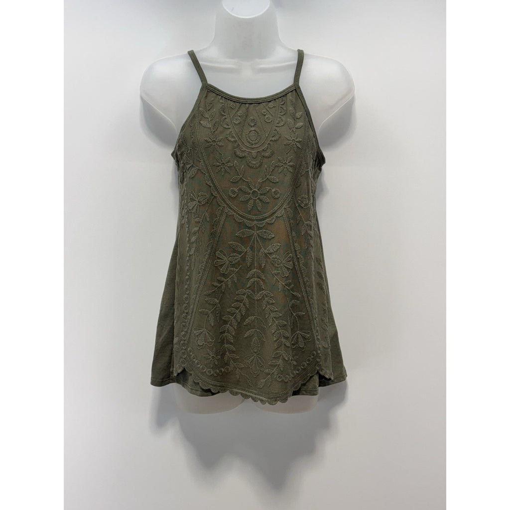 Rewind Green Spaghetti Strap Strappy Back Tank Top Women’s Size Small NWT