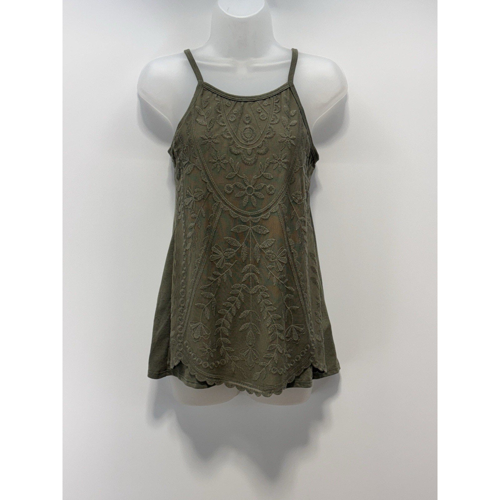 Rewind Green Spaghetti Strap Strappy Back Tank Top Women’s Size Small NWT