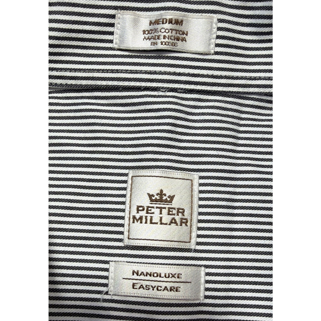 Peter Millar Nanoluxe Easy Care Men Multi-Woven Long Sleeve Dress Shirt M