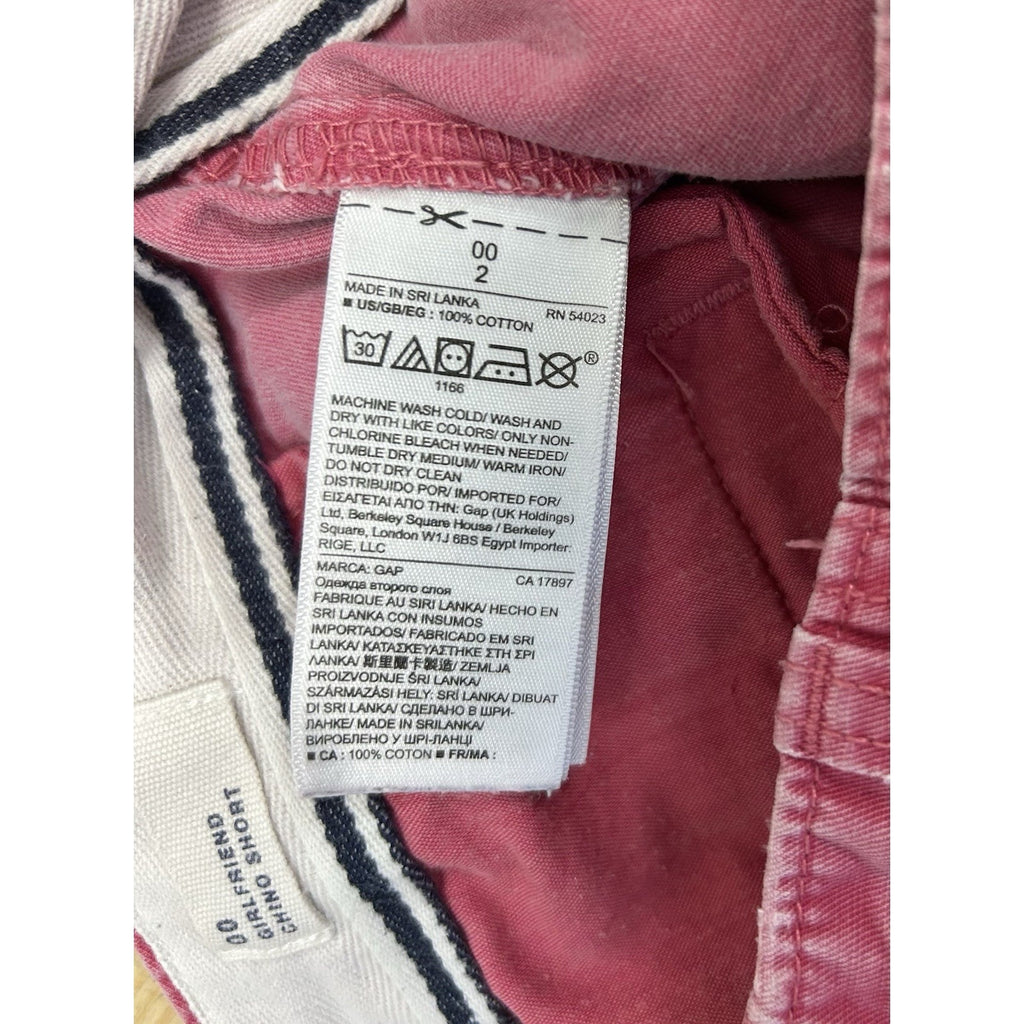 Gap Shorts Womens Size 00 Flat Front Girlfriend Chino Utility.