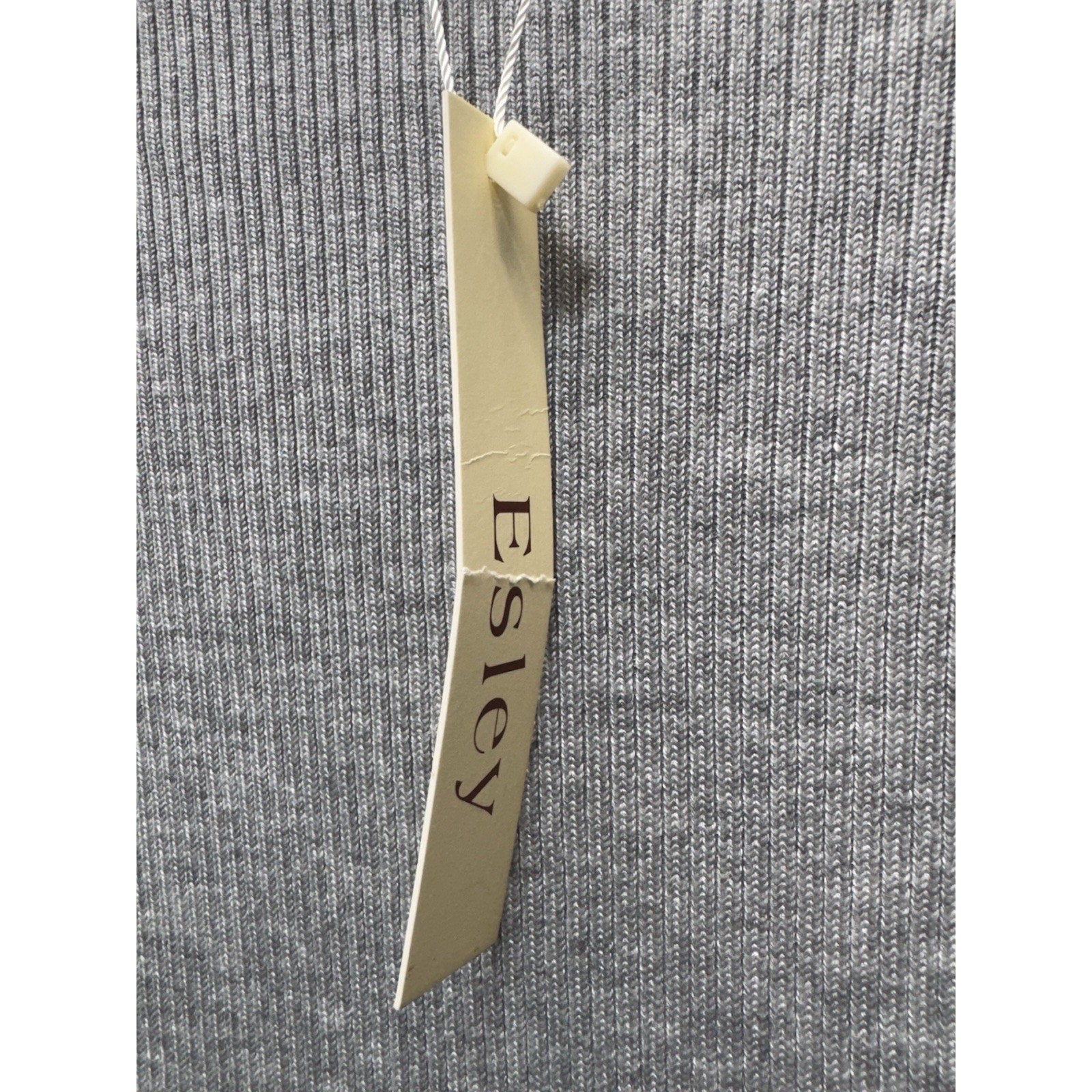 Esley Gray Tulle Ribbed Top Layered Skirt Dress Women’s Size Large New