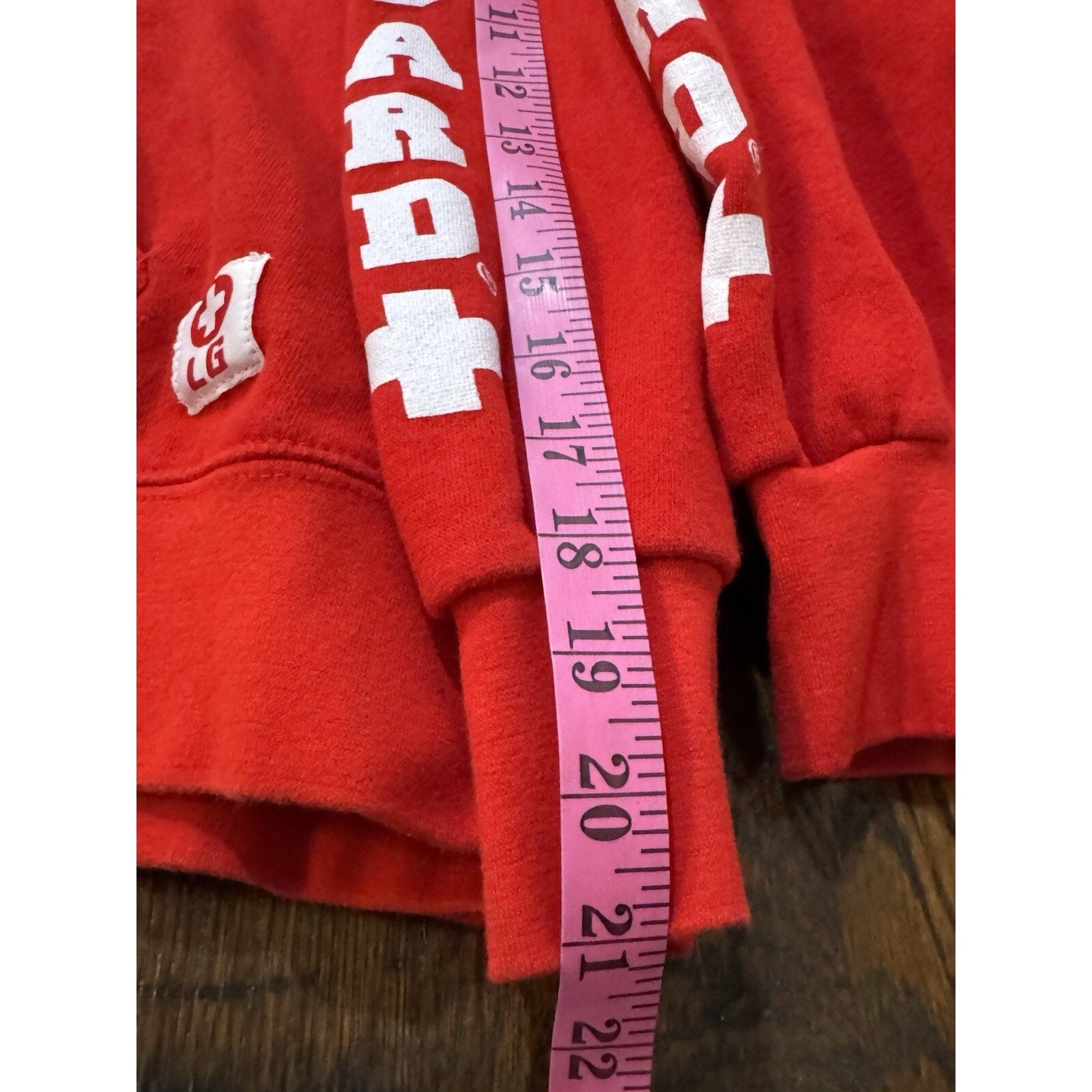 Lifeguard Hoodie Sweatshirt Womens Medium Tarpon Springs Florida Red Official