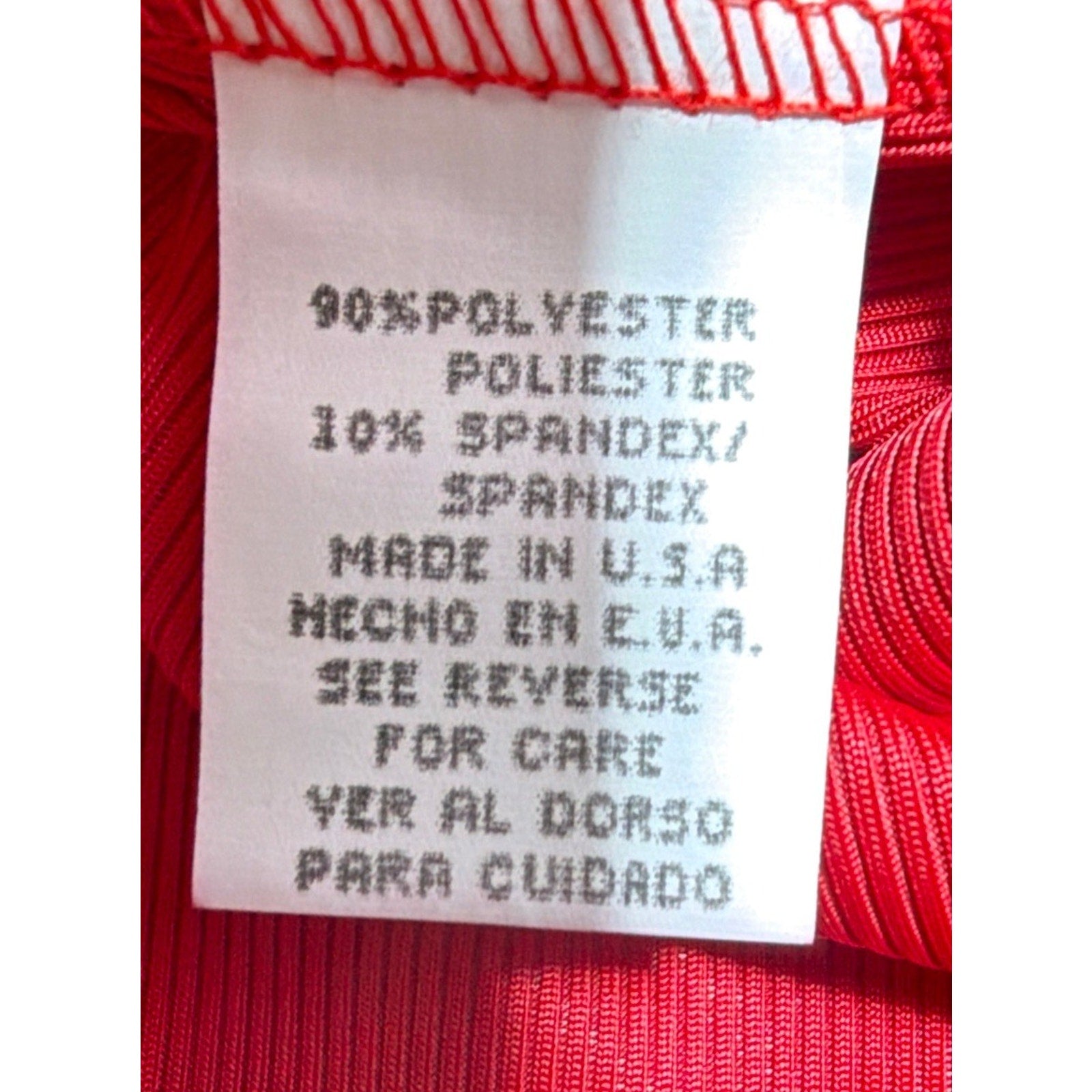 Vinatge PRESTIGE Men's XL Activewear T Shirt Stretch Red Ribbed Panels Made USA