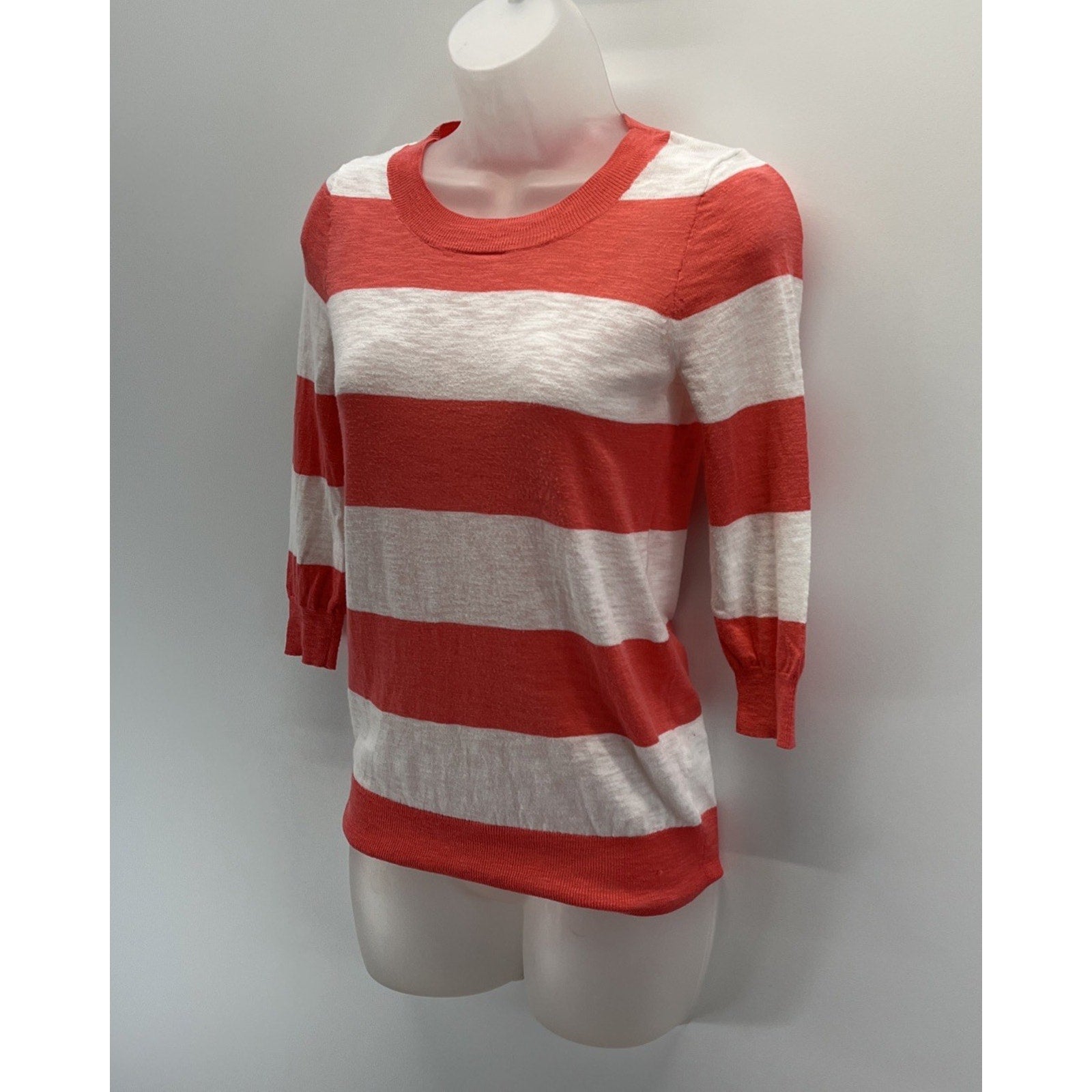 J Crew Women’s 3/4 Sleeve Striped Sweater Size XXS