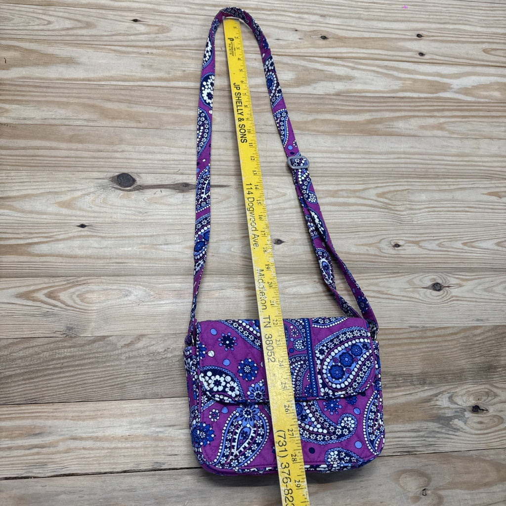 Vera Bradley Small Crossbody Purse Quilted Pink Blue White