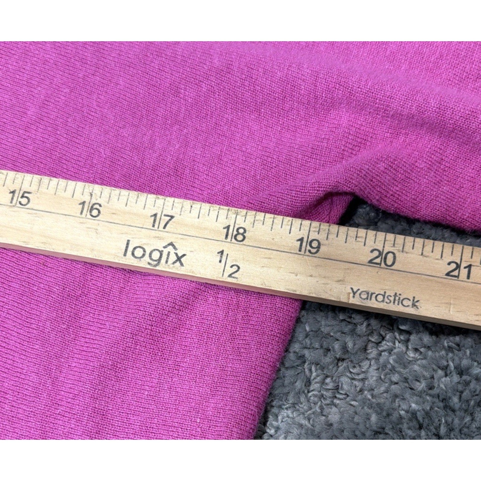 J.JILL Women's 3/4 Sleeve Circle Neck Linen Blend Top S Fuchsia