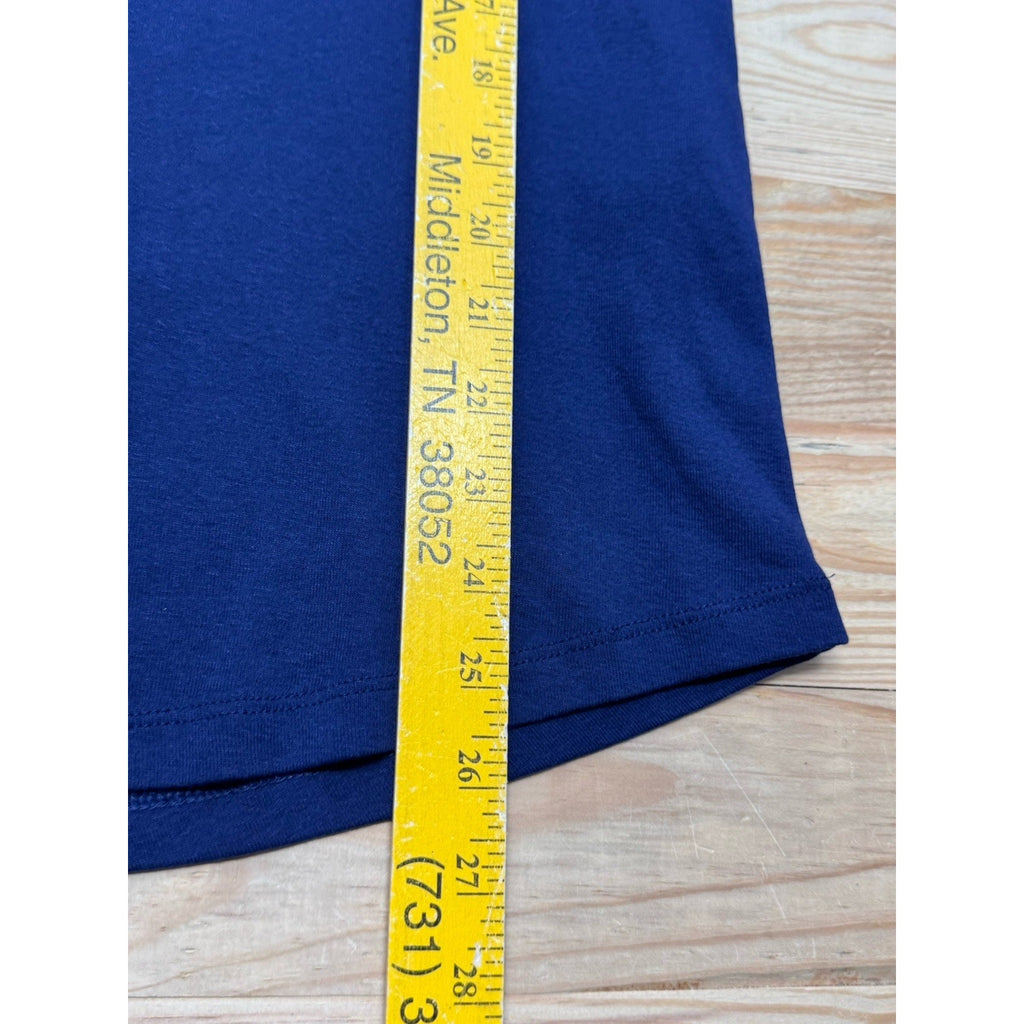 Chico's Navy Blue 100% Cotton Knit Pullover Sweater Women’s Size 2 Large